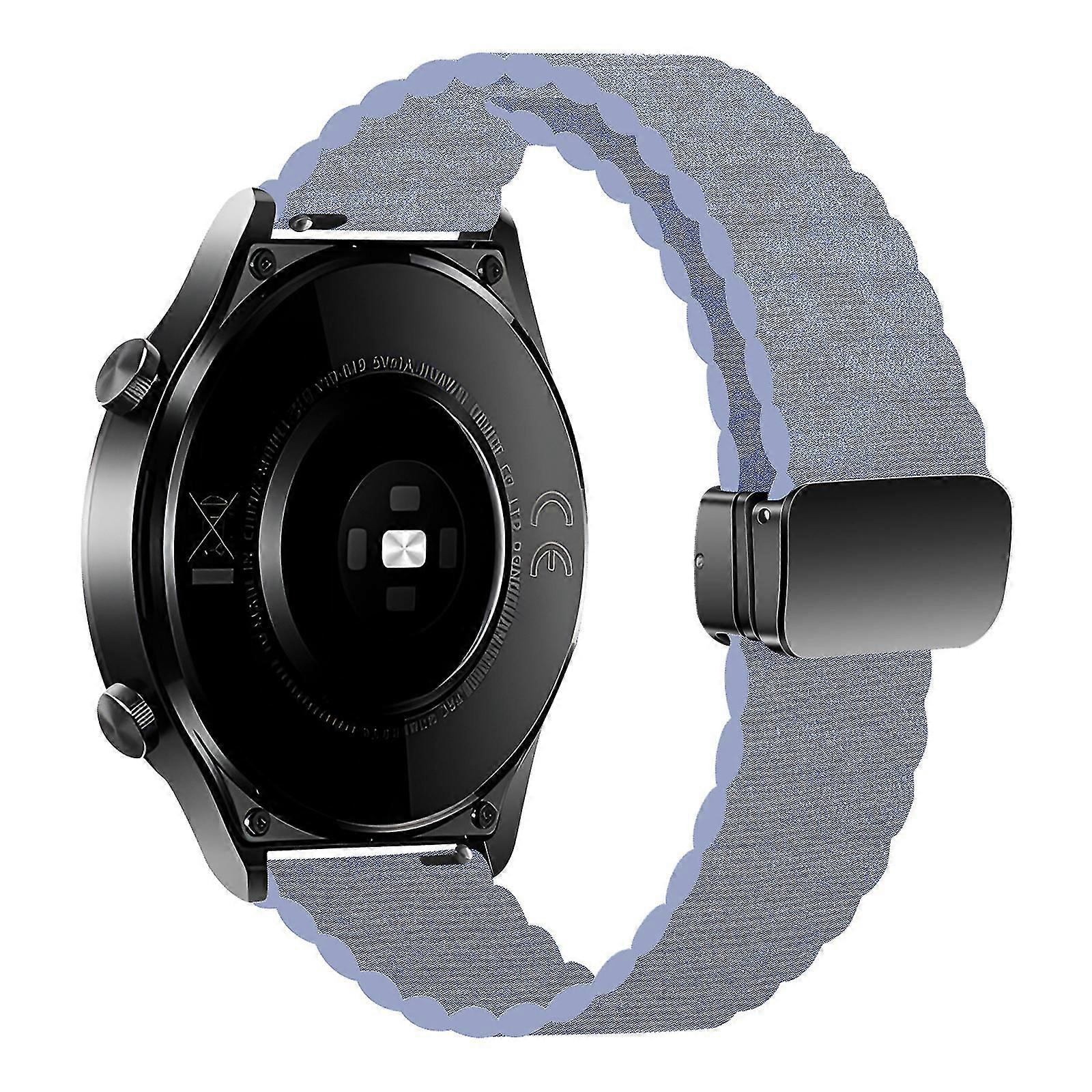 20 مم حزام مغناطيسي من الجلد ووتش السوار متوافق مع Samsung Galaxy Watch6 / Garmin Venu Sq 2