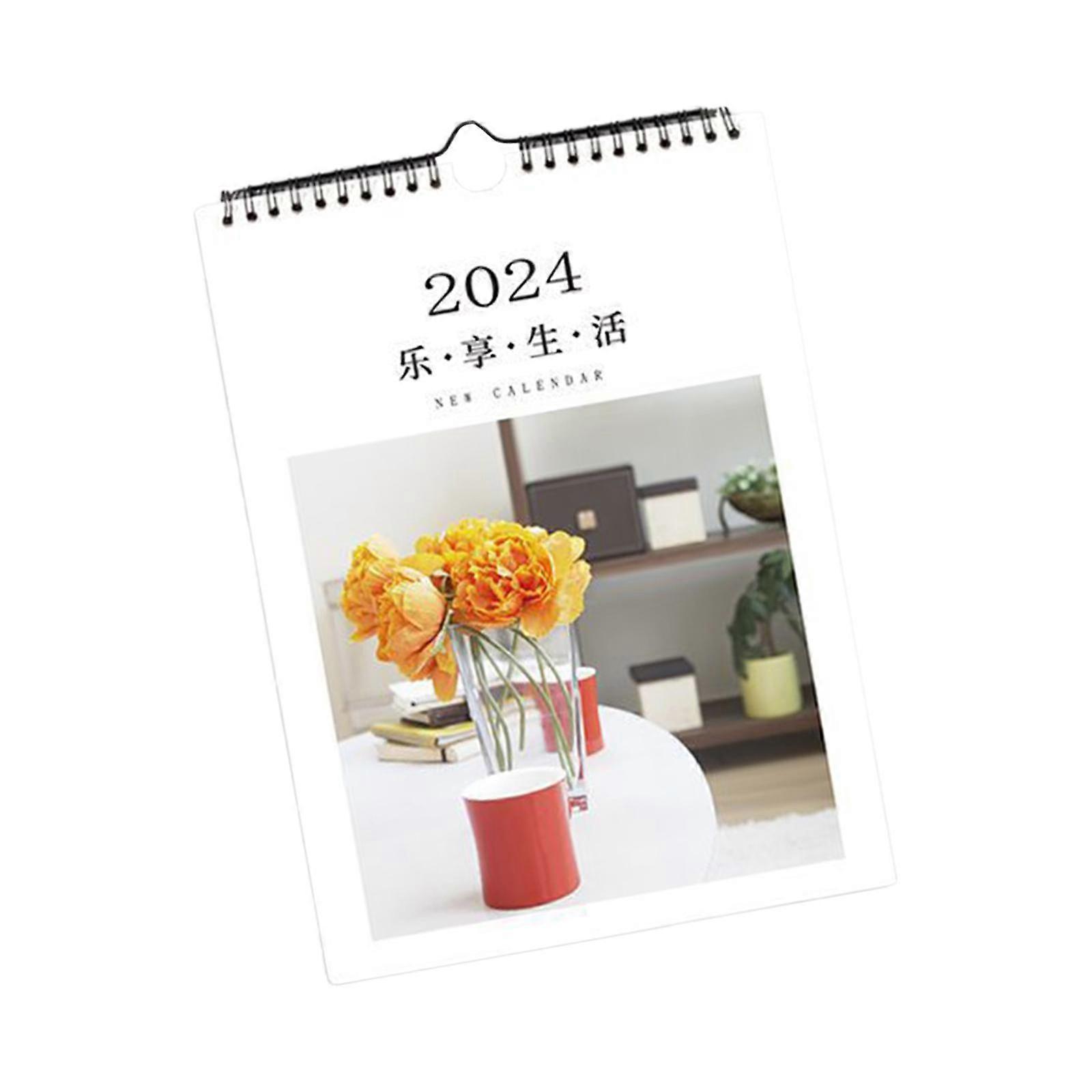 Coil Wall Calendar Space Saving Monthly Calendar for New Year Bedroom Home
