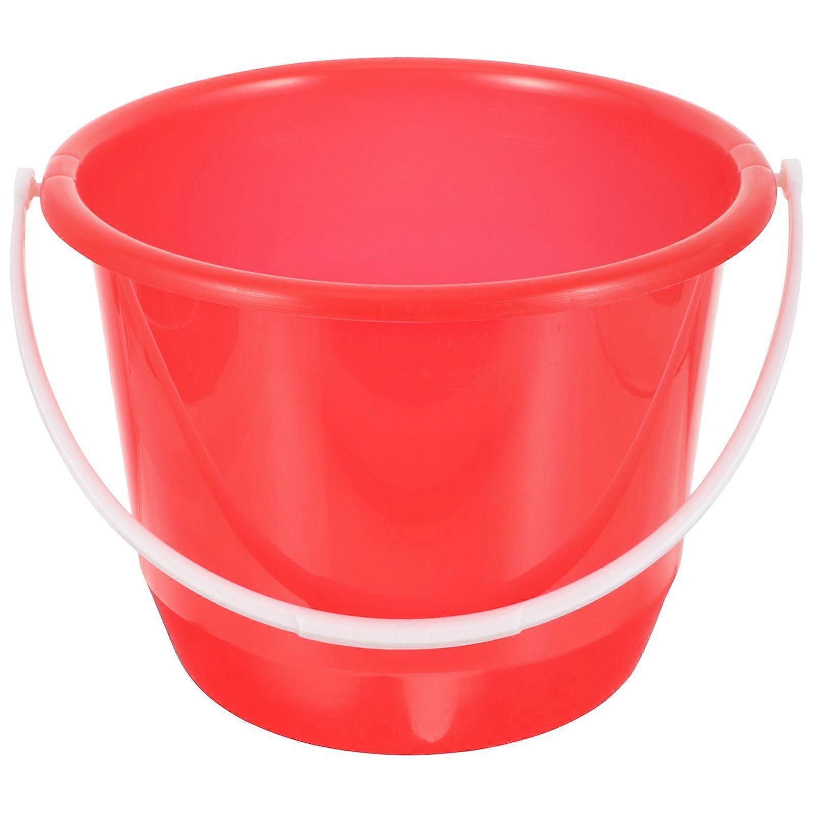 Secchio d'acqua in plastica con manico Secchio portatile Secchio multiuso per la casa 5L