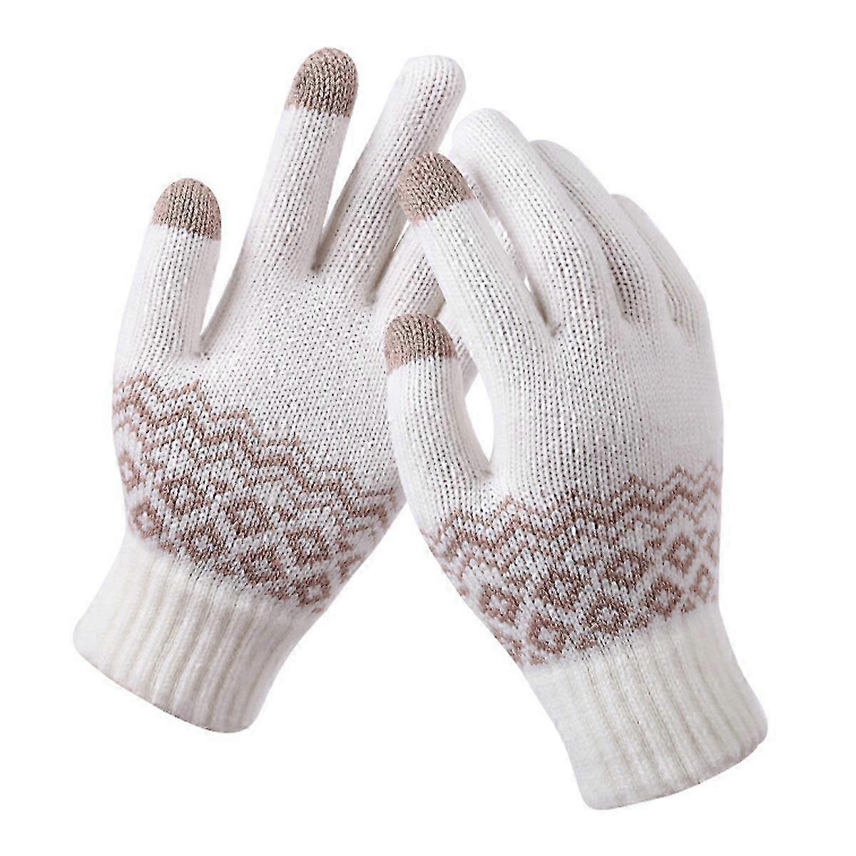 Women's Winter Touch Screen Gloves, Plush Knit Lining