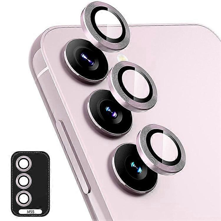 ENKAY HAT PRINCE Compatible For Samsung Galaxy M55 5G Camera Lens Protector Set 9H Hardness Lens Film with Metal Ring Trim