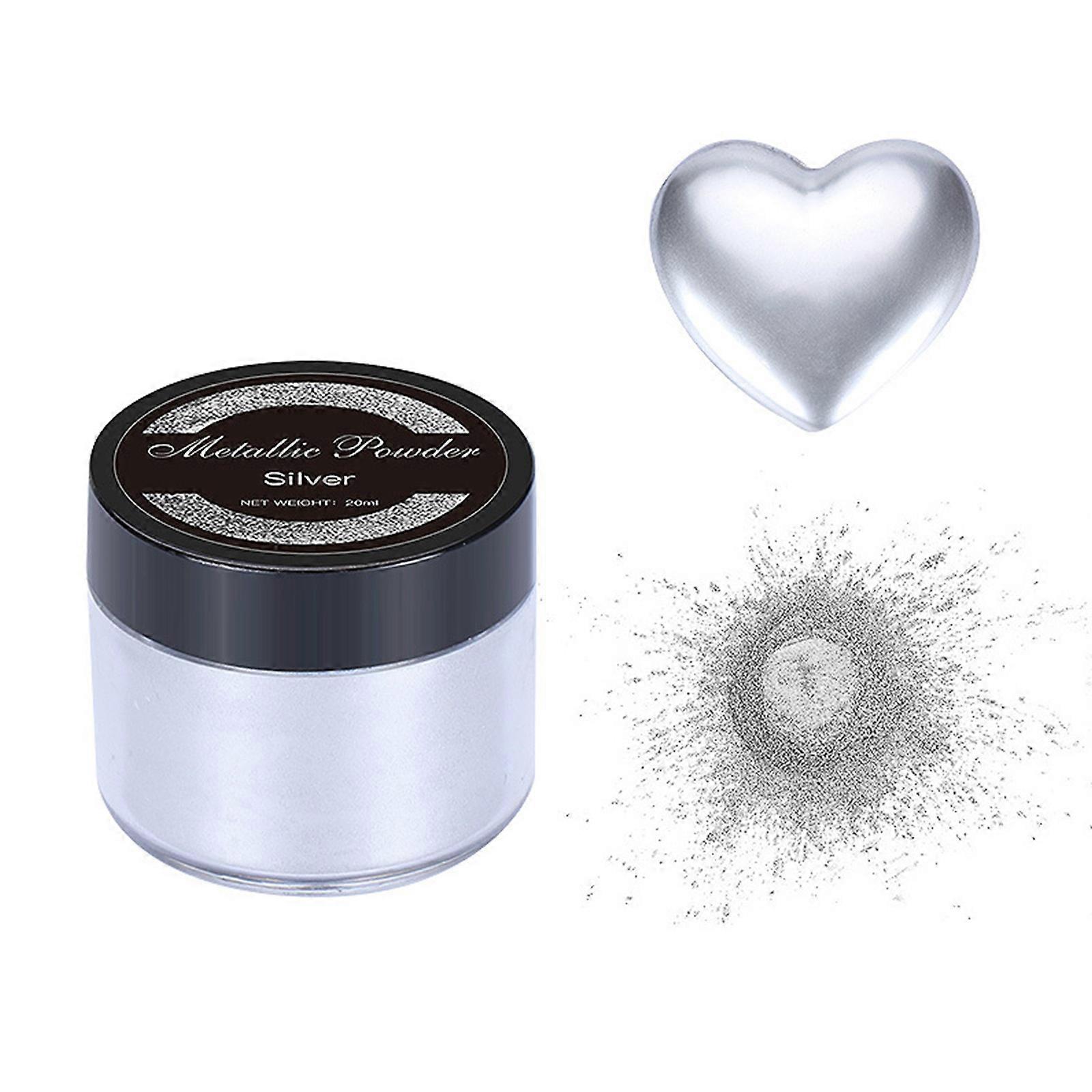 Metallic Pigment Powder 4 Colors Fine Resin Pigment Powder Each Bottle 20g Resin Color Pigment for Epoxy Resin Coloring  Silver