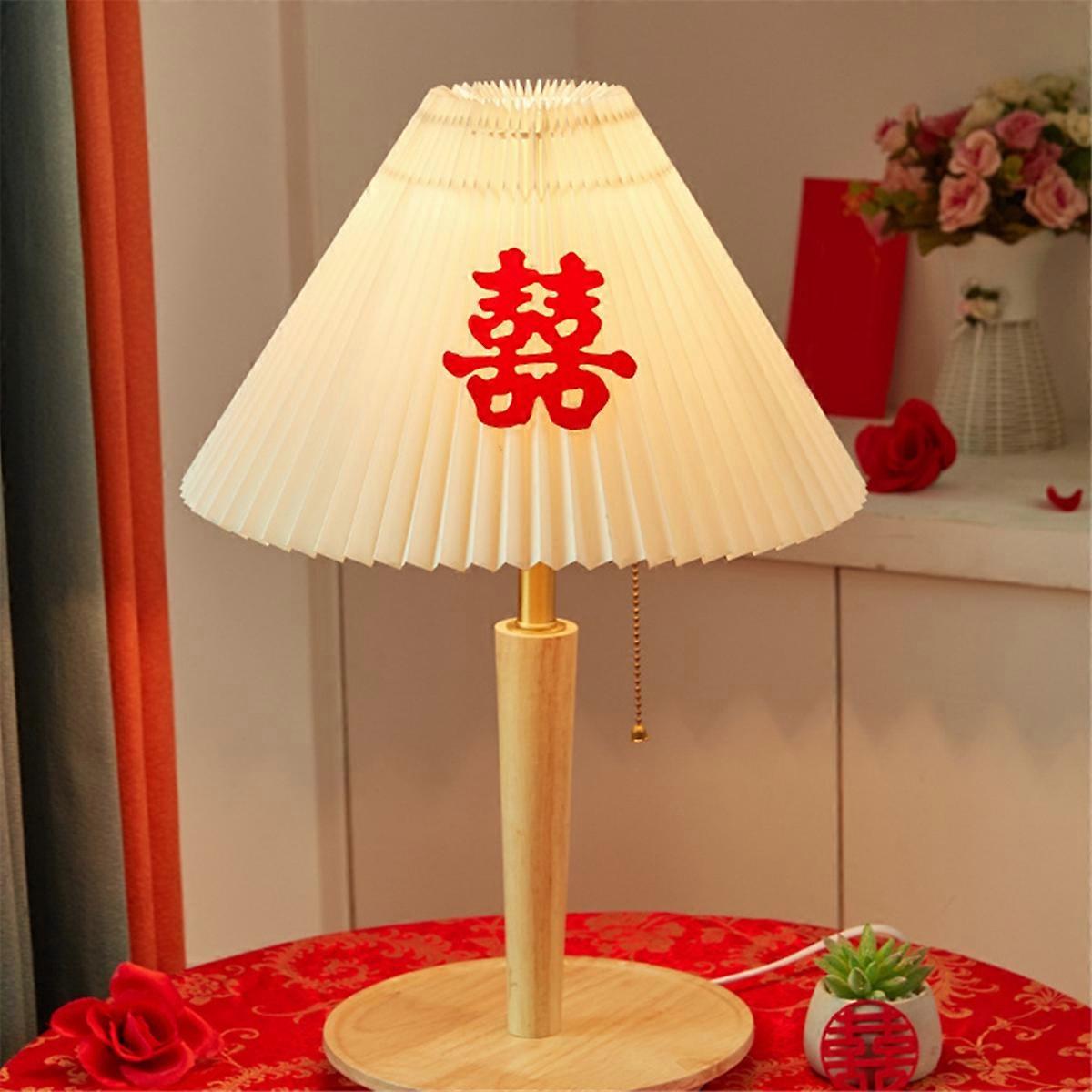 Pleated Table Lamp Small Table Lamps for Bedside Table Lamps EU Plug