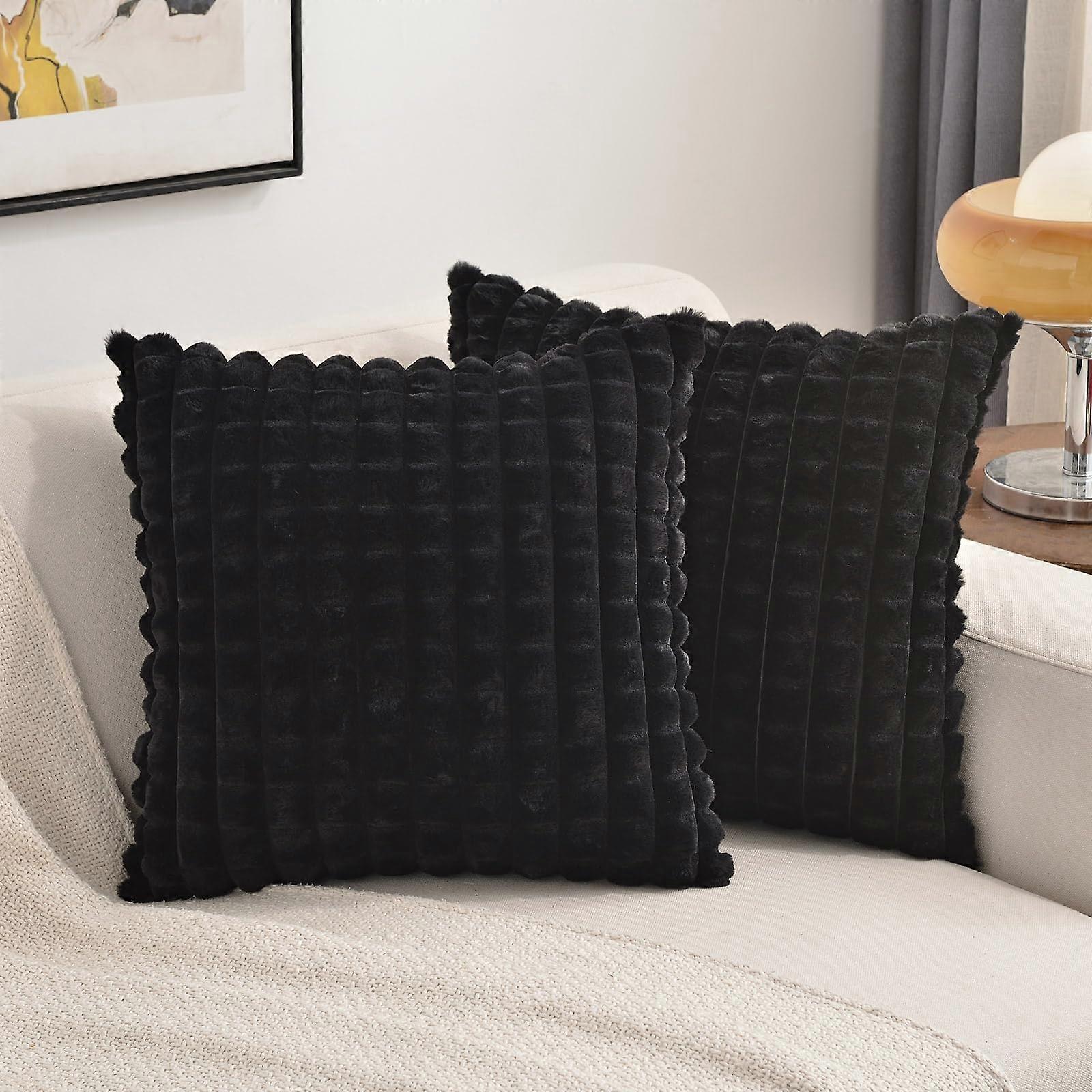 2 Pieces Decorative Throw Pillow Covers for Couch 20x20 Inch