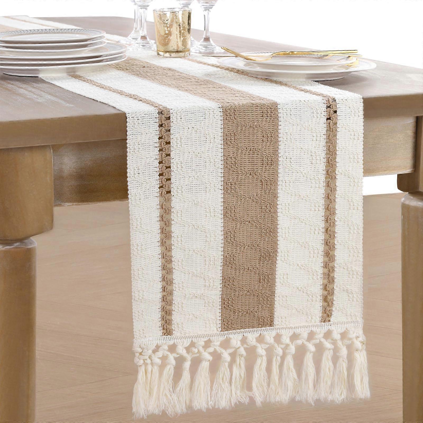 Macrame Decor Table Runner for Dining Table Centerpiece 13x108 Inches Thanksgiving Table Decoration