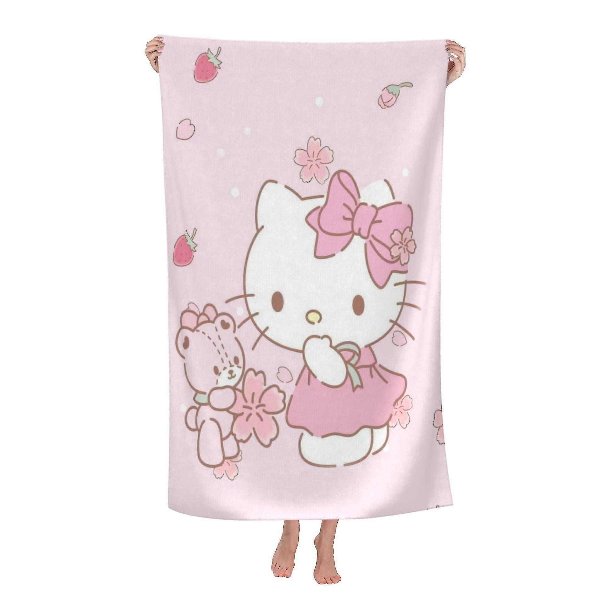 Hello Kitty Beach Towel, Large Microfiber Bath Towel #GiQM
