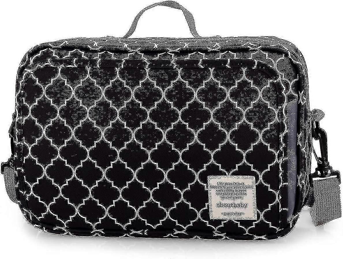 Pram Buggy Bag Organiser Stroller Organiser,large Stroller Storage With Deep Cup Holder(black)