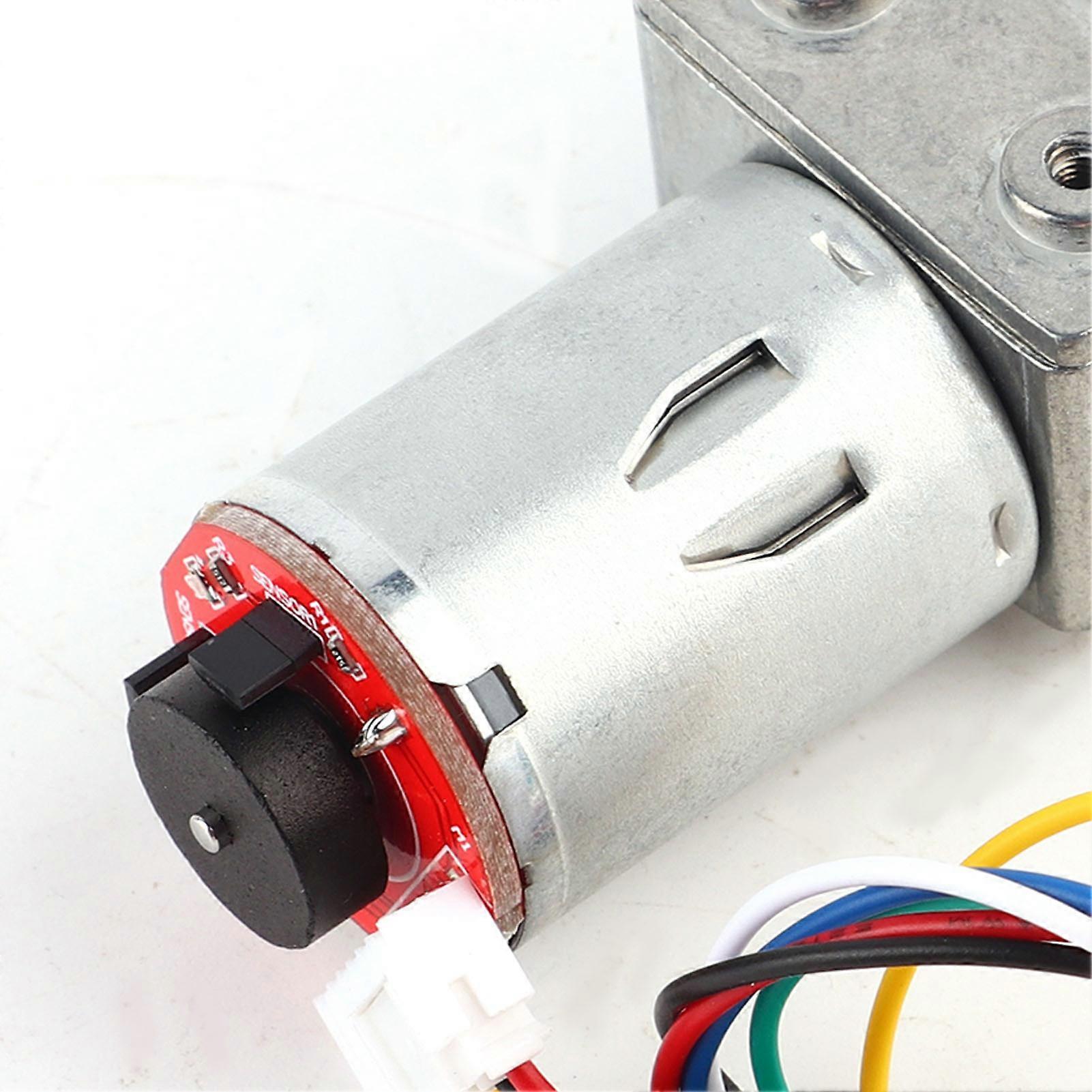 High torque geared motor with encoder, self-locking (30 rpm)