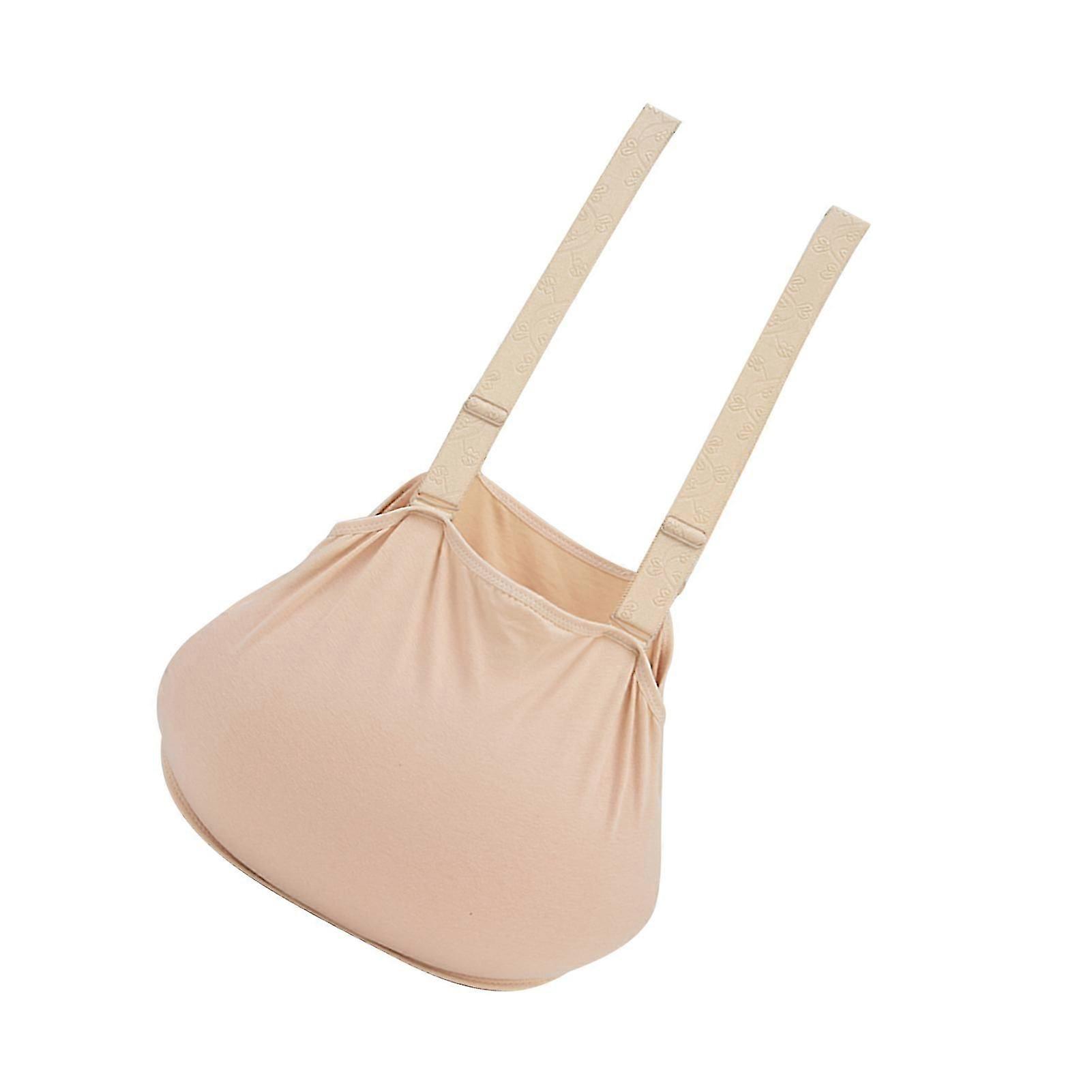 Silicone Cloth Bag Fake Pregnant Belly Artificial False Tummy Belly Photography PropsSkin Color 2-4 Months
