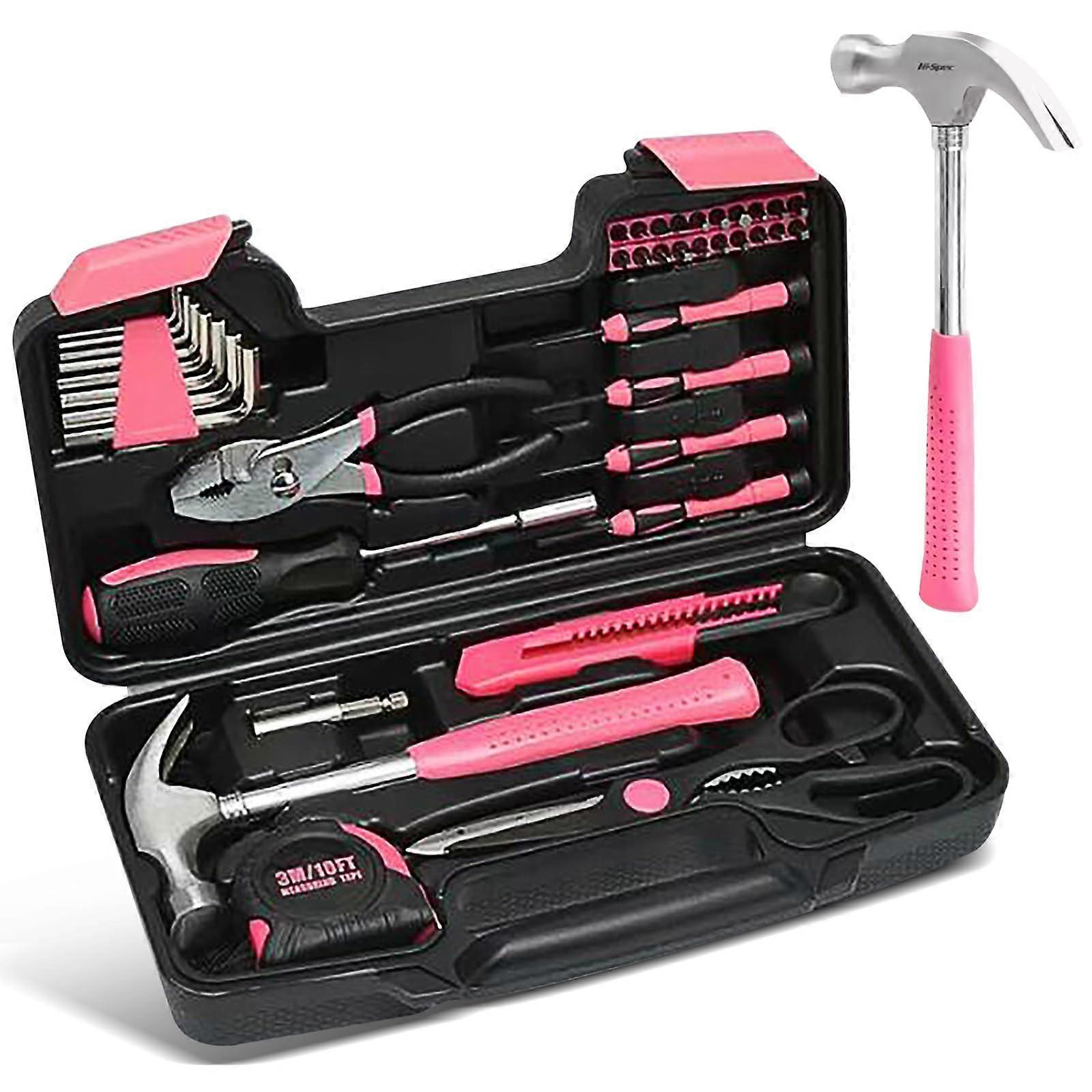 39 Piece Household Tool Set for Home Garage Office; Universal Small Hand Tool Kit; Organized Durable Tools