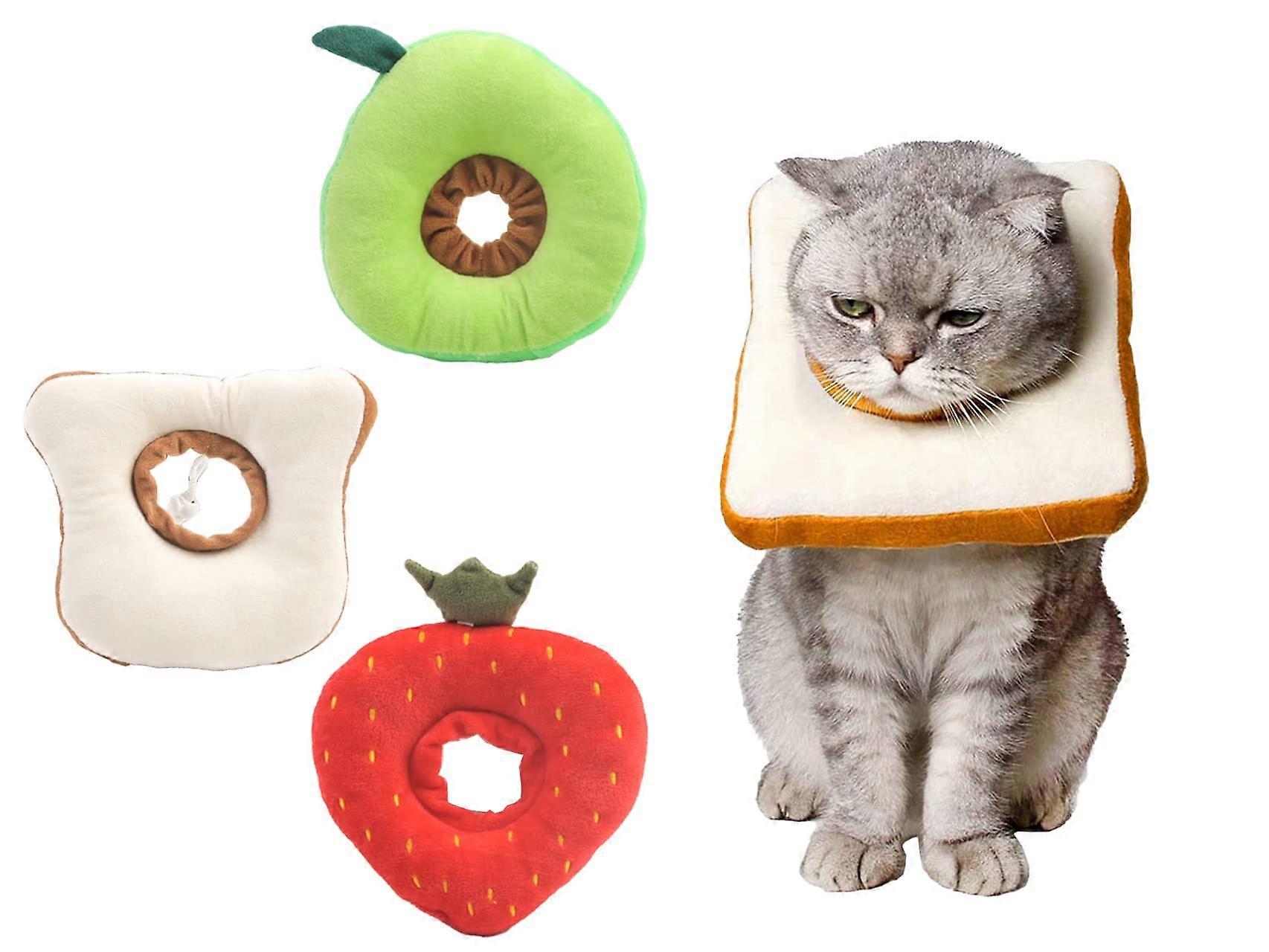 Cat Recovery Collar, 3-Piece Soft Adjustable Donut Cone Collar For Cats And Small Dogs
