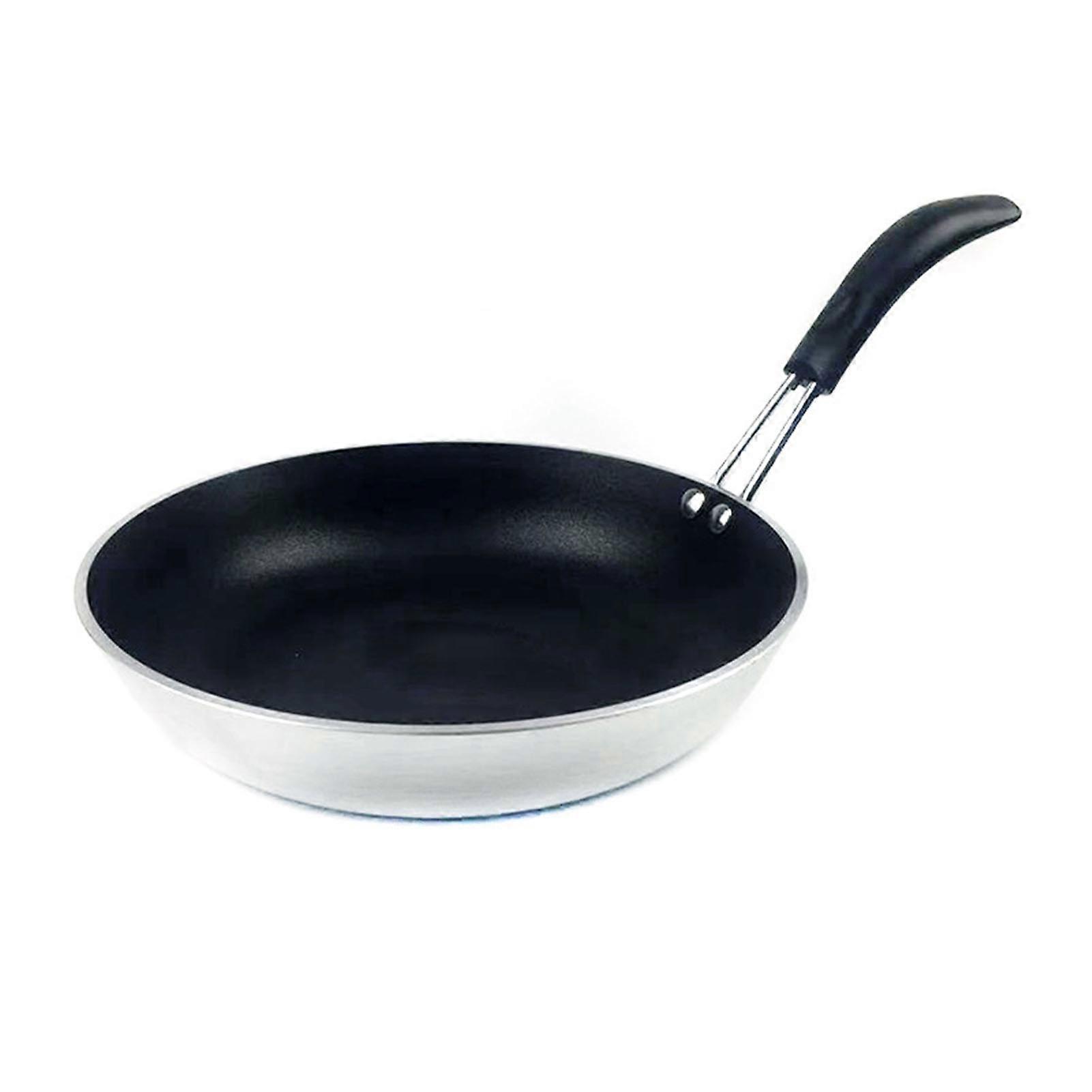 Frying Pan Nonstick High Temperature Resistant Small Flat Bottom Aluminum Alloy Universal for Induction Cooker