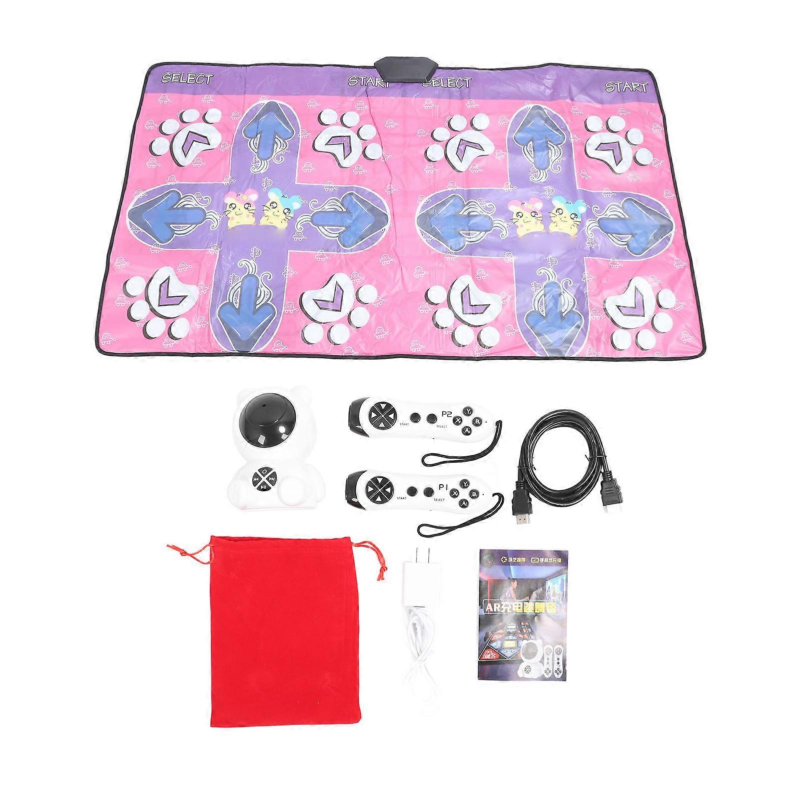 Electronic Dance Mats Exercise Fitness Double User Wireless Musical Interactive Dancing Step Pad for Household