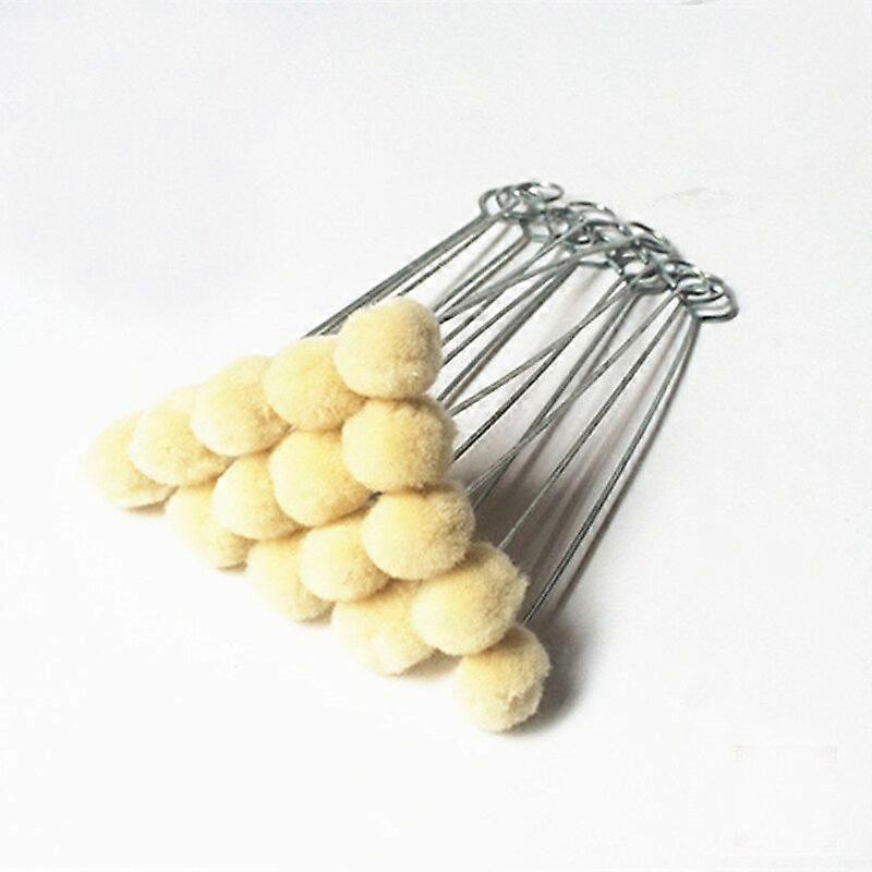 20 Packs Wool Daubers Ball Brush Leather Dye Tool with Metal Handle for DIY Crafts Projects
