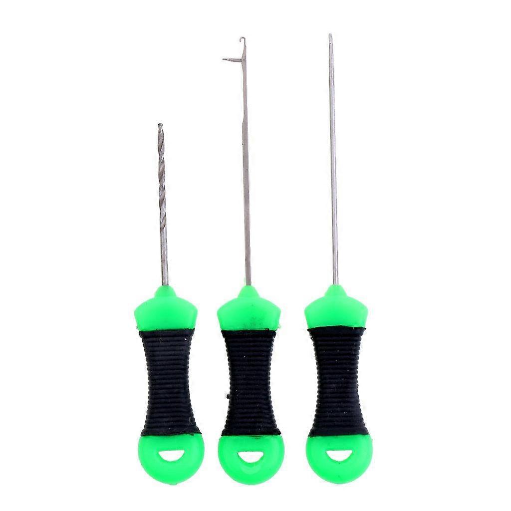 3xCarp Fishing Baiting Needle Set Baits Boillies Drill Splicing Hook Needle
