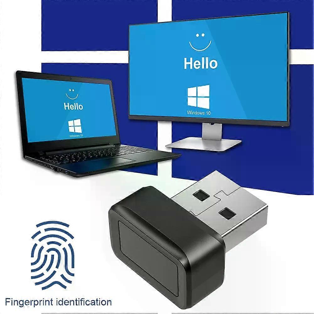 con USB Fingerprint Key Reader FIDO U2F Portable Security Key Windows Hello Anti-Spoofing Speedy Matching Security Key 360 Touch
