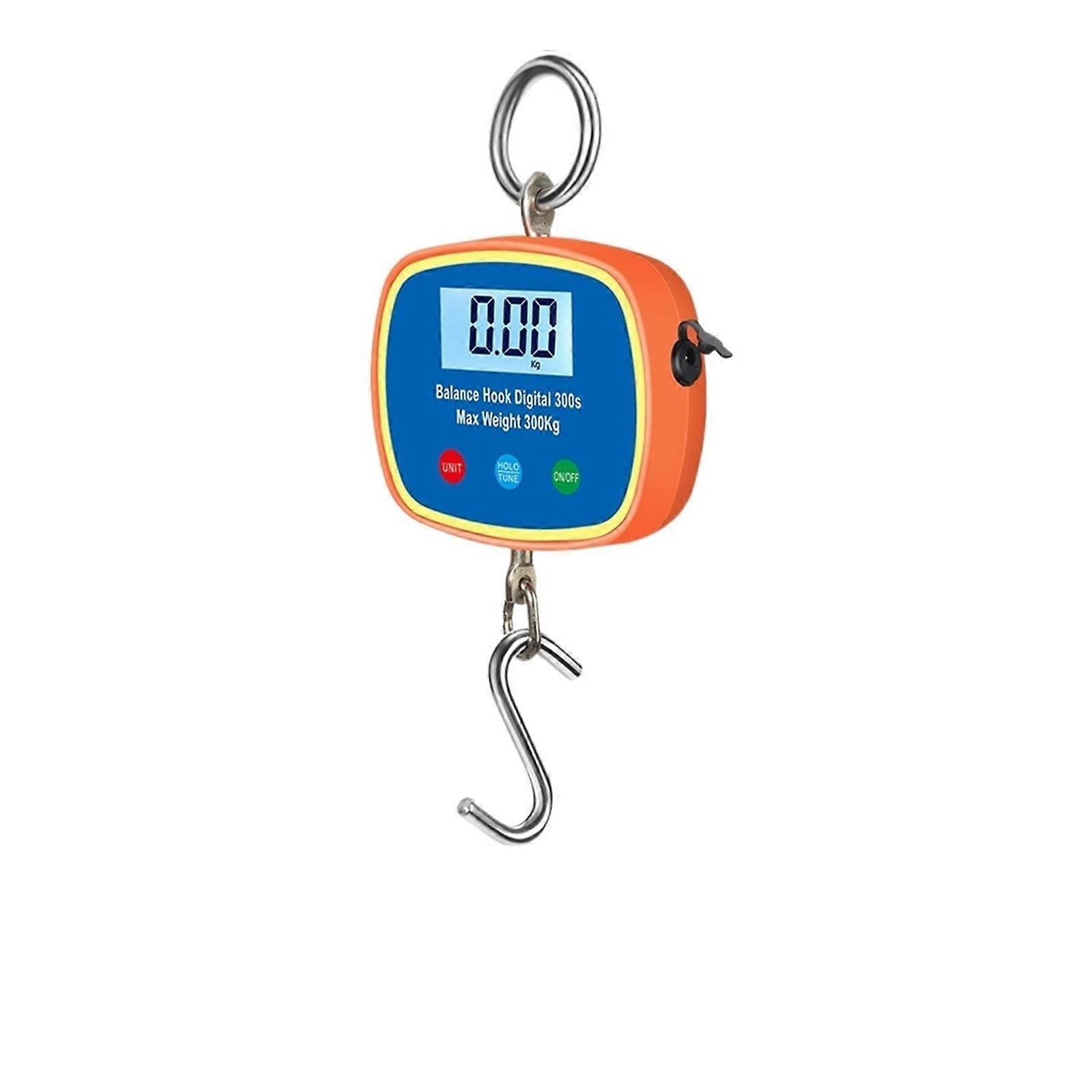 Industrial Hanging Crane Scale 0.05-300kg Dual LCD Heavy Duty Weight Hook Scale with Unit Conversion for Portable Hoisting