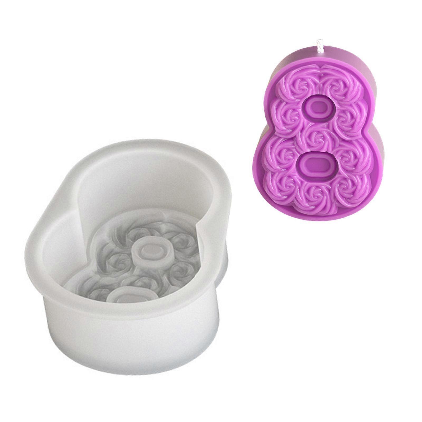 Silicone Mould Rose Number 0-8 Candle Molds Ornament Molds Plasters Molds Baking Molds Casting Molds Epoxy Resin Molds Multicolor