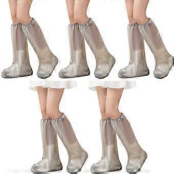 Erwachsene Kinder Einweg-Regenstiefel Schuhüberzüge Wasserdichte rutschfeste Outdoor-Schuhüberzüge aus verdicktem Kunststoff Überschuhe Stil 8