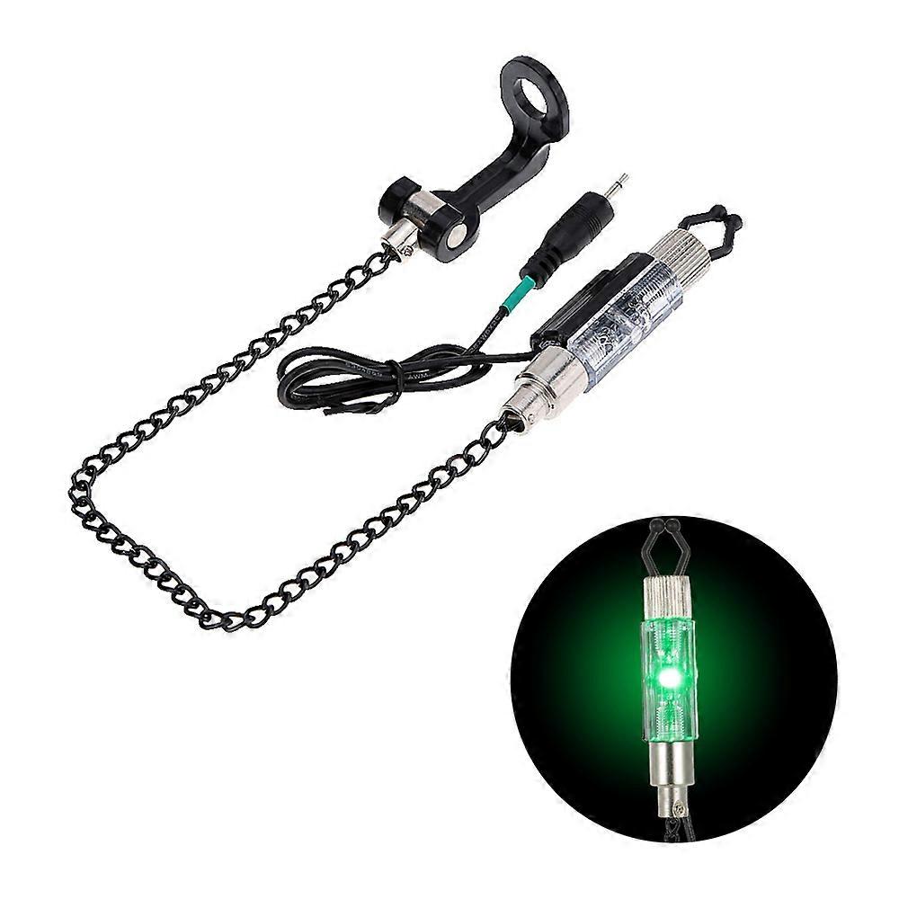 Iron Fishing Bite Alarm Chain Hanger Swinger LED Illuminated Indicator