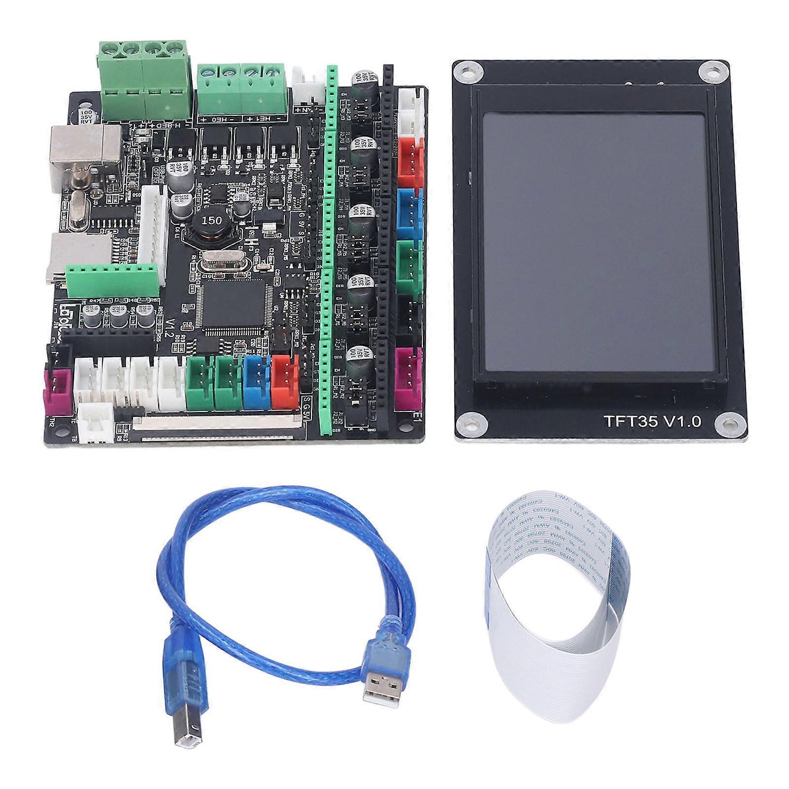 3D Printer Motherboard Kit Control Mainboard Module with TFT35 Touch Display Screen USB Cable 12‑24V
