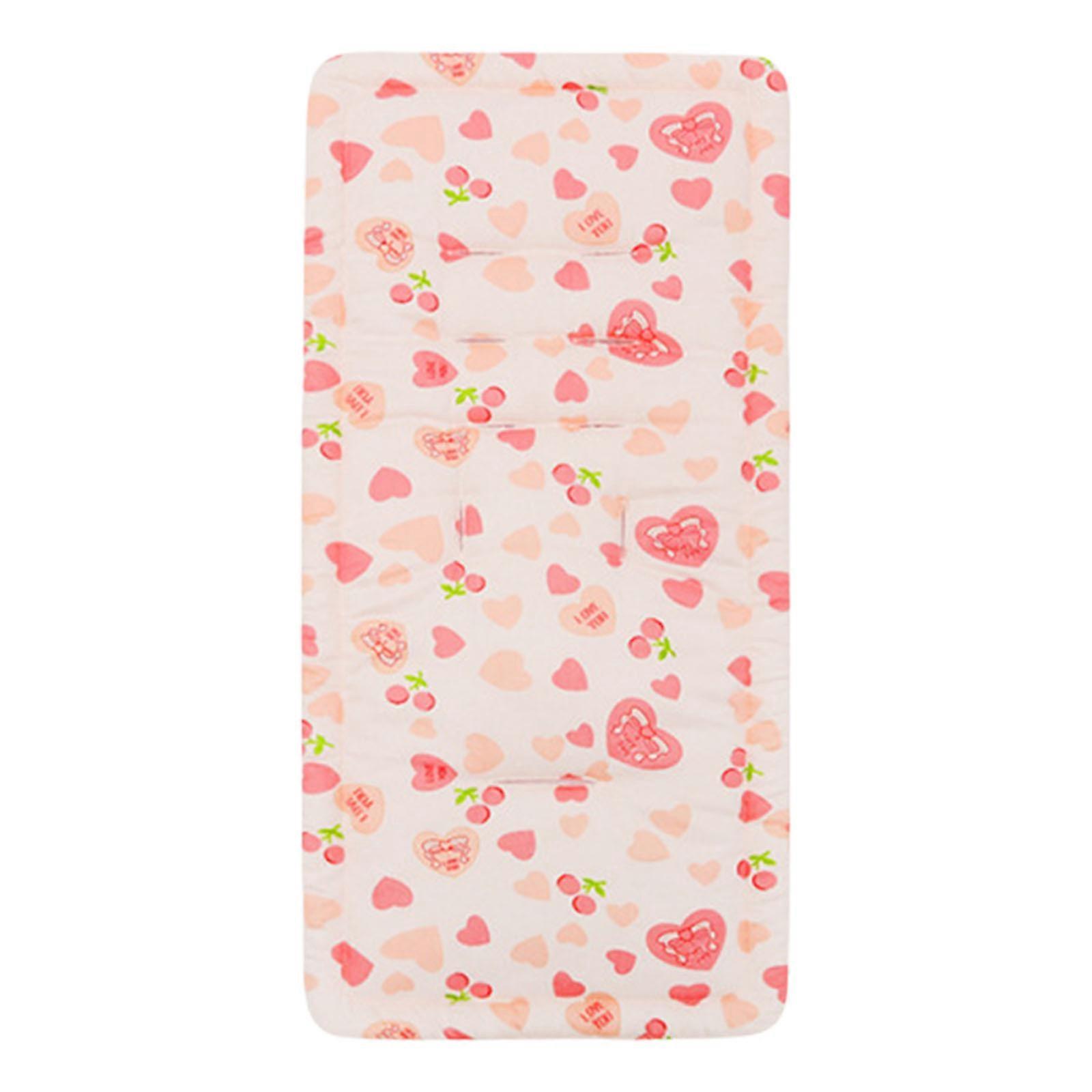 Generral Use Pushchair Seats Cushions Cotton Liners Machine Washable Cotton Chair Mat Lovely Pattern Pad for Baby Strollers