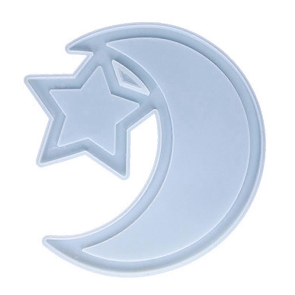 رمضان صينية حلوى راتنج قالب القمر نجمة رمضان تقديم طبق سيليكون قالب