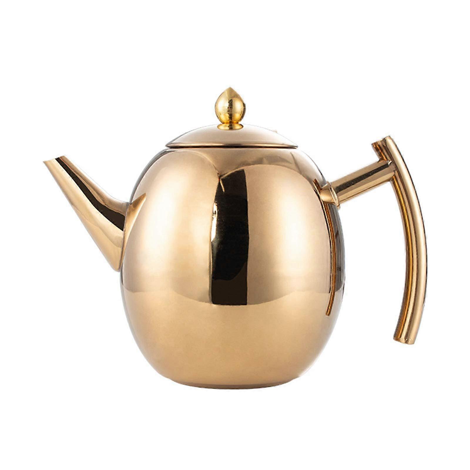 1.5L Stainless Steel Teapot with Filter Infuser Gold