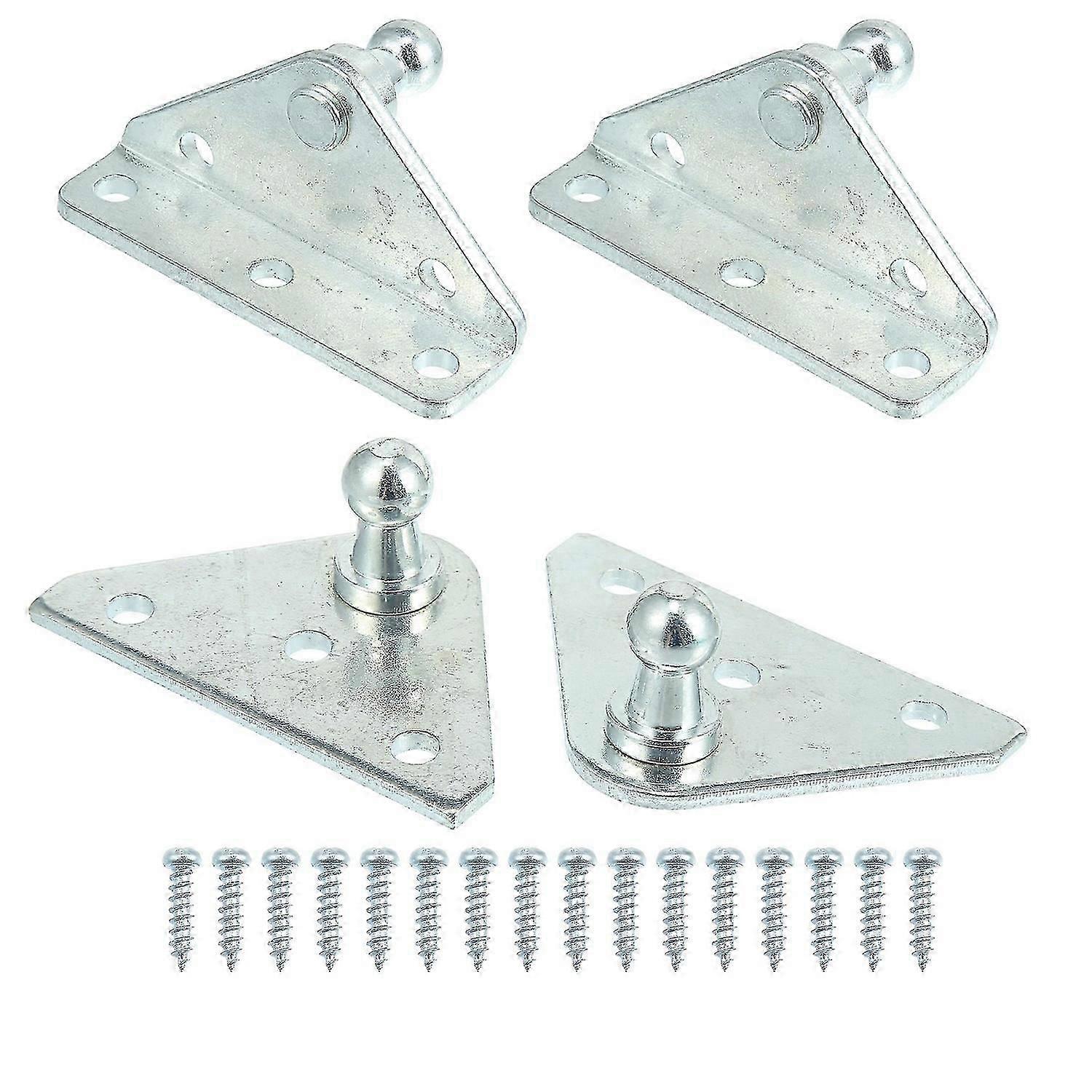 Set Of 4 Car Gas Spring Mounting Bracket 10mm Ball Stud Metal Bracket With 16 Screws Universal For C