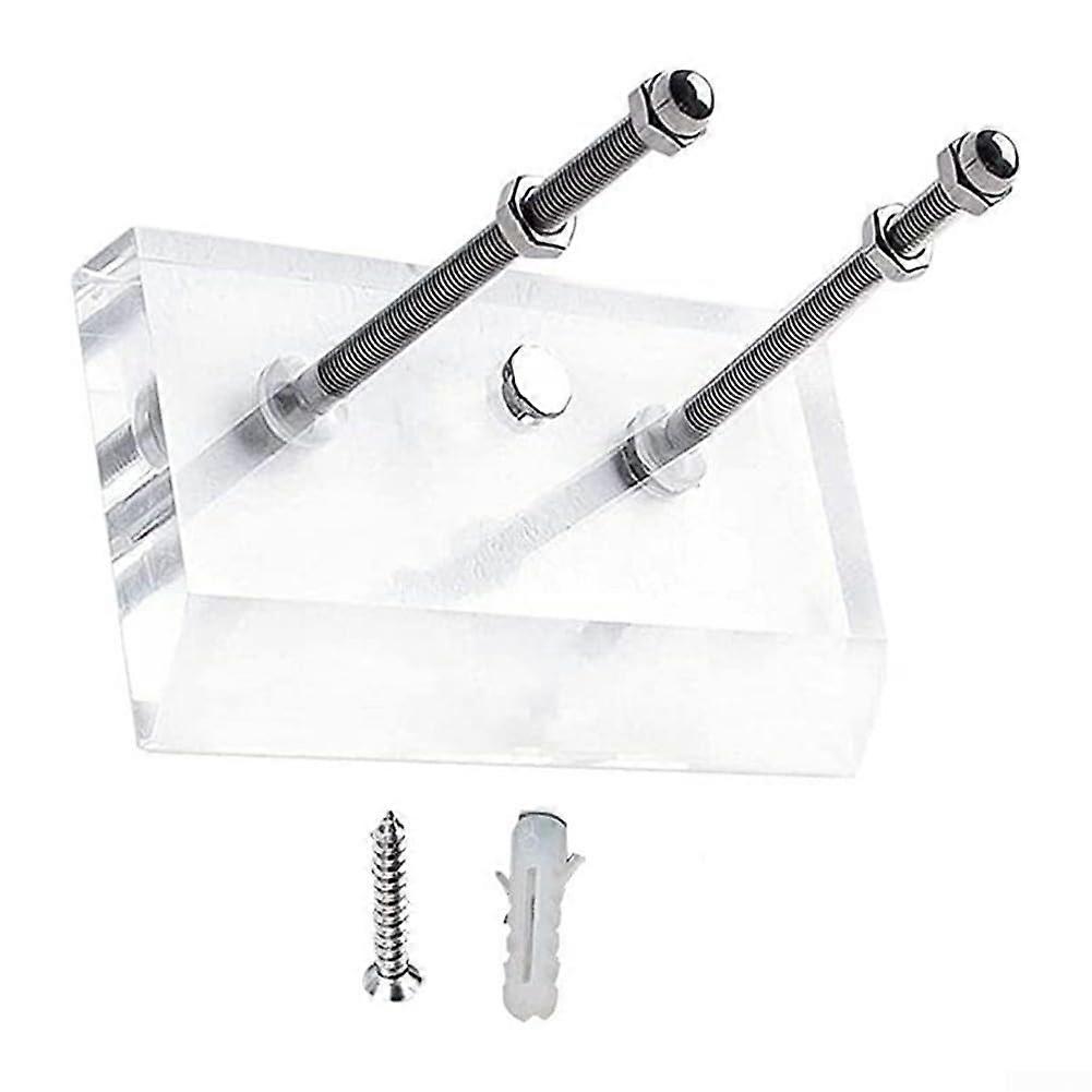 Functional Skateboard Wall Storage Acrylic Deck Mount Bracket with Easy Screw Mounting (Clear) Transparent