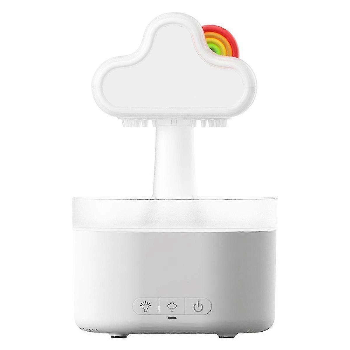 Mushroom Rain Drop Humidifier Stress Relief Aromatherapy Diffuser Rechargable with Multicolor Light