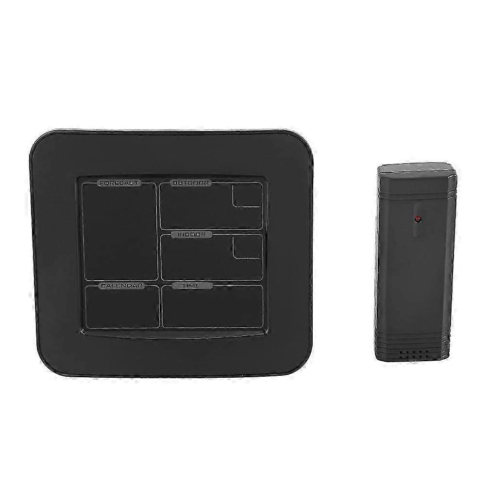 2025 Digital Wireless Weather Station Forecast Temperature Humidity Display Alarm Clock US Plug