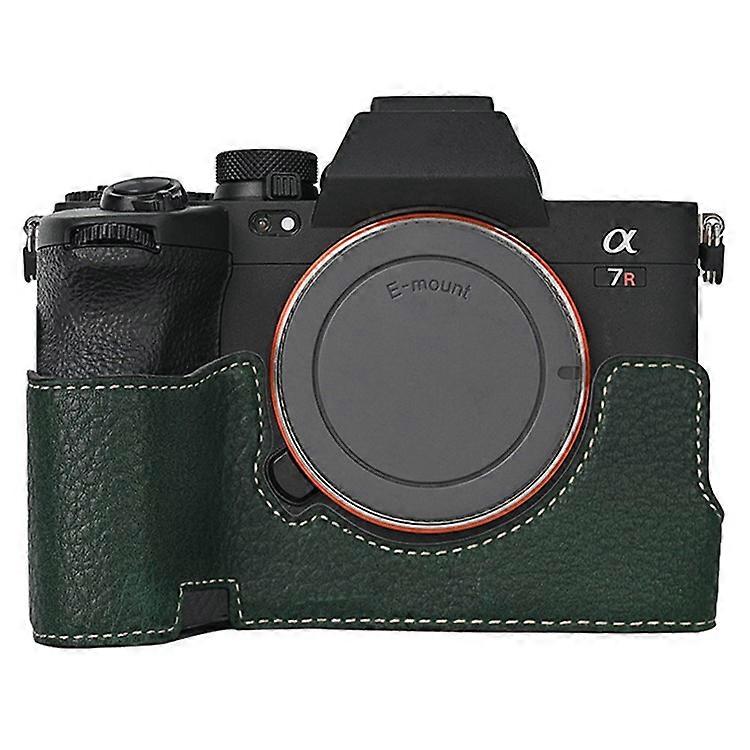 Camera Base Compatible For Sony A7R V / A7 IV / A7S III / Alpha 1 , Detachable Battery Litchi Texture PU Leather Protective Case