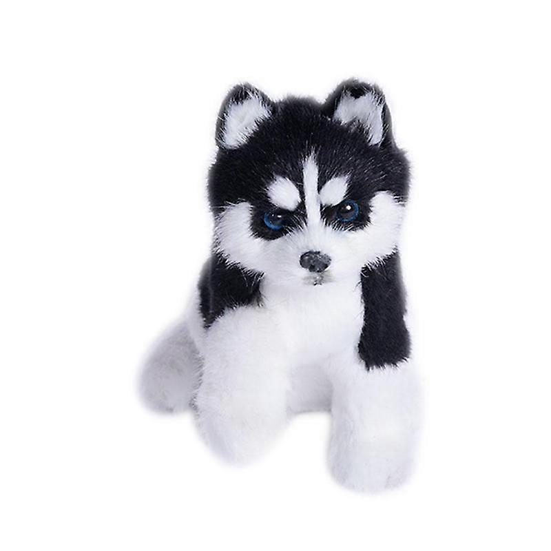 Shake hands with husky cub (A)$Realistic husky simulation toy