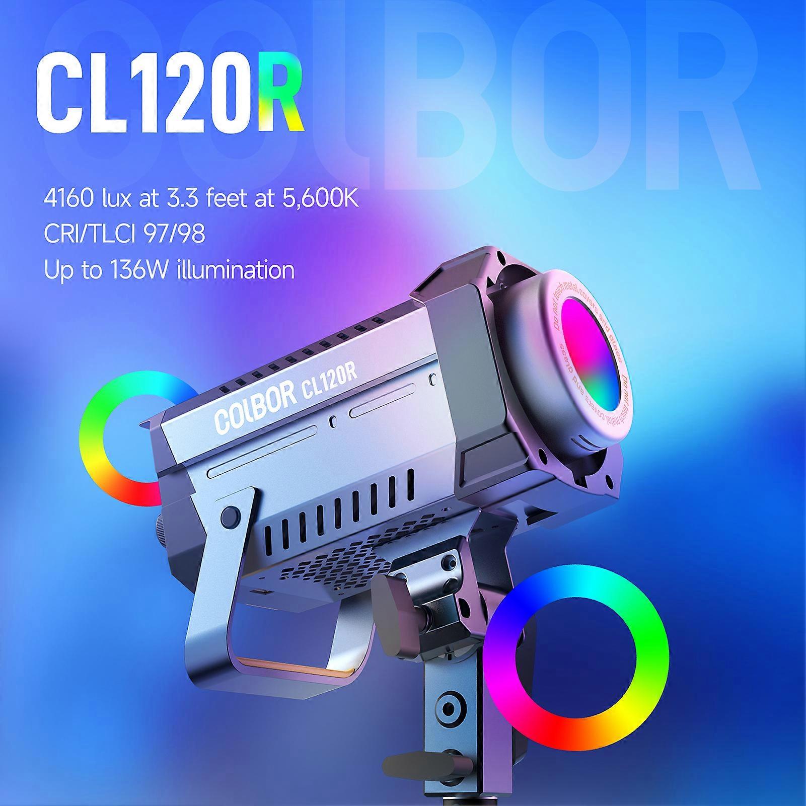 CL120R Studio RGB Video Light - Photography LED with Color-Pick & Cinematic Effects