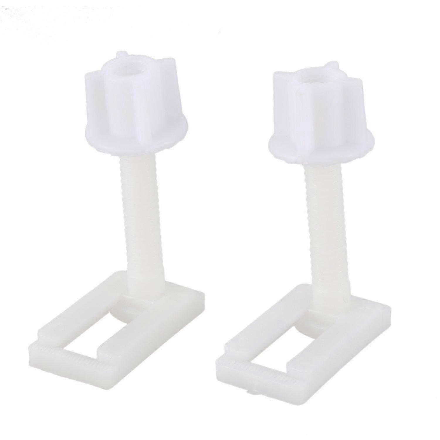 便座ヒンジ修理ツール用2pcs DIYプラスチックトイレネジ固定具5#4.4x2.4cmホワイト