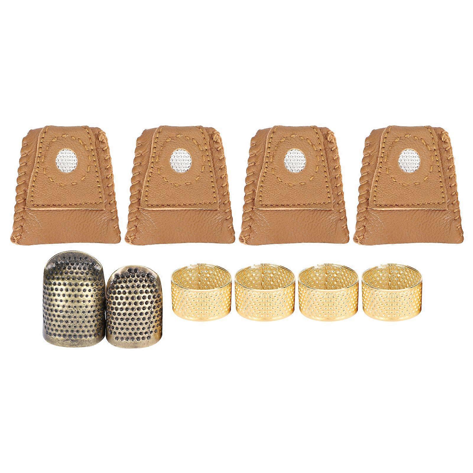 2025 Latest Model  Adjustable Sewing Thimble Brass Sheepskin Fingers