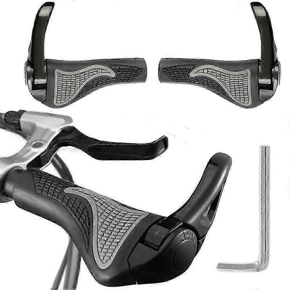 1 pair of handlebar grips ergonomic, non-slip, shock-absorbing for comfortable cycling ride