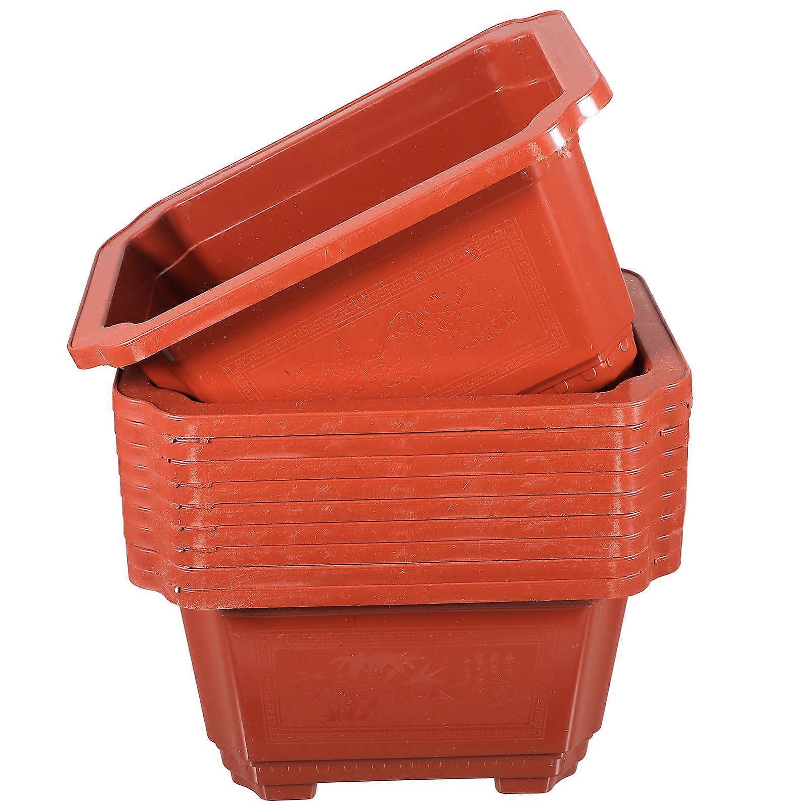 Thickened Plastic Plant Pots Reusable Flower Planters with Drainage for Indoor, Outdoor, Balcony and Nursery Use