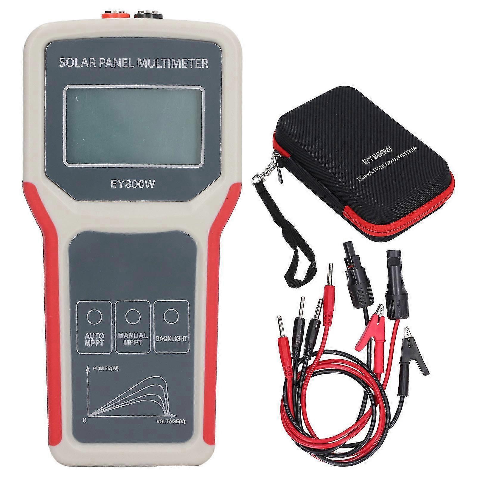 Solar Panel Mppt Tester Hd Lcd Display Automatic Manual Testing Photovoltaic Panel Multimeter Power Meter