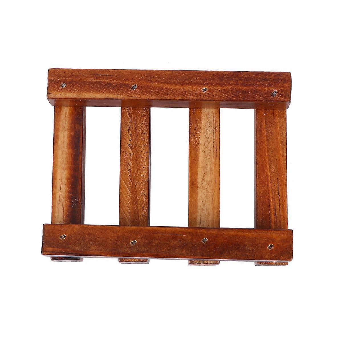 Retro Wooden Soap Holder with Drainage for Bathroom Countertops – Stylish and Functional Design