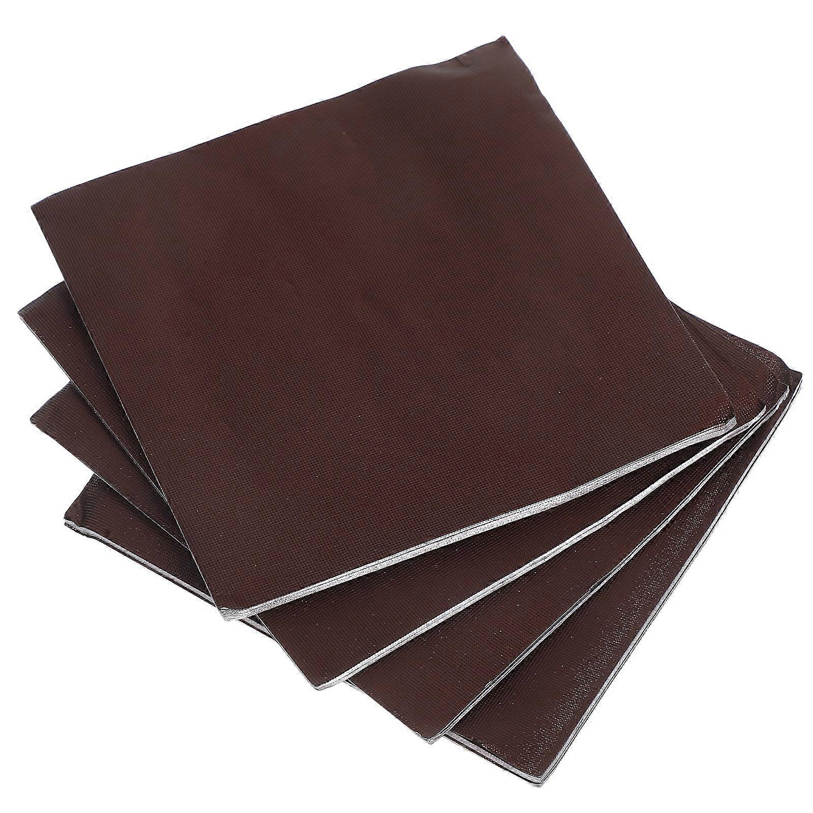 200 Pack Brown Aluminum Foil Candy Wrappers, Square Chocolate Wrapping Sheets for DIY Treats, Freshness Preservation, Ideal for Birthdays, Weddings,