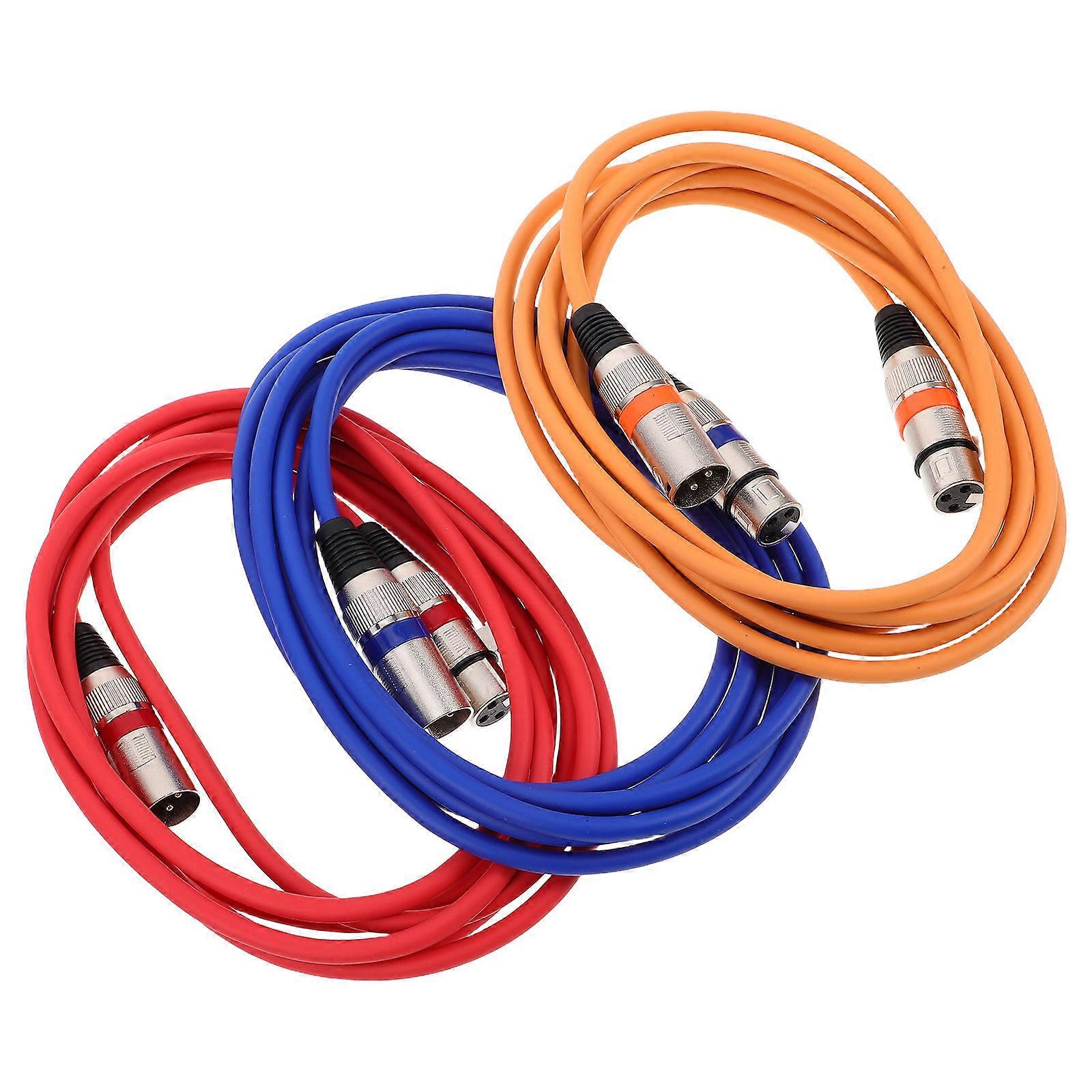 Balanced Xlr Cable Stable Signal Transmission For Live Performances Blue 3Set