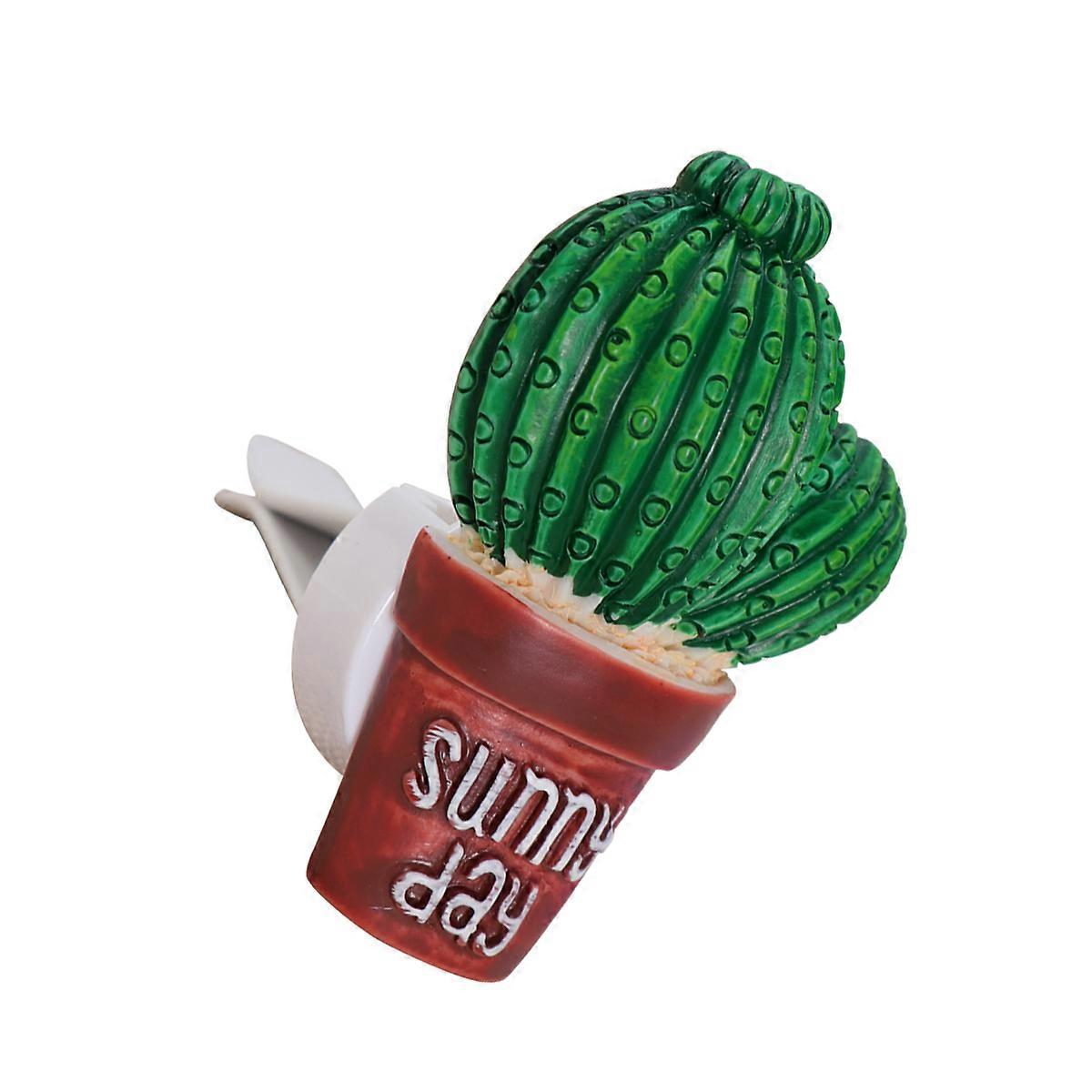 Cactus Car Air Freshener Solid Balm Fragrance Auto Decoration Ornament 1Set