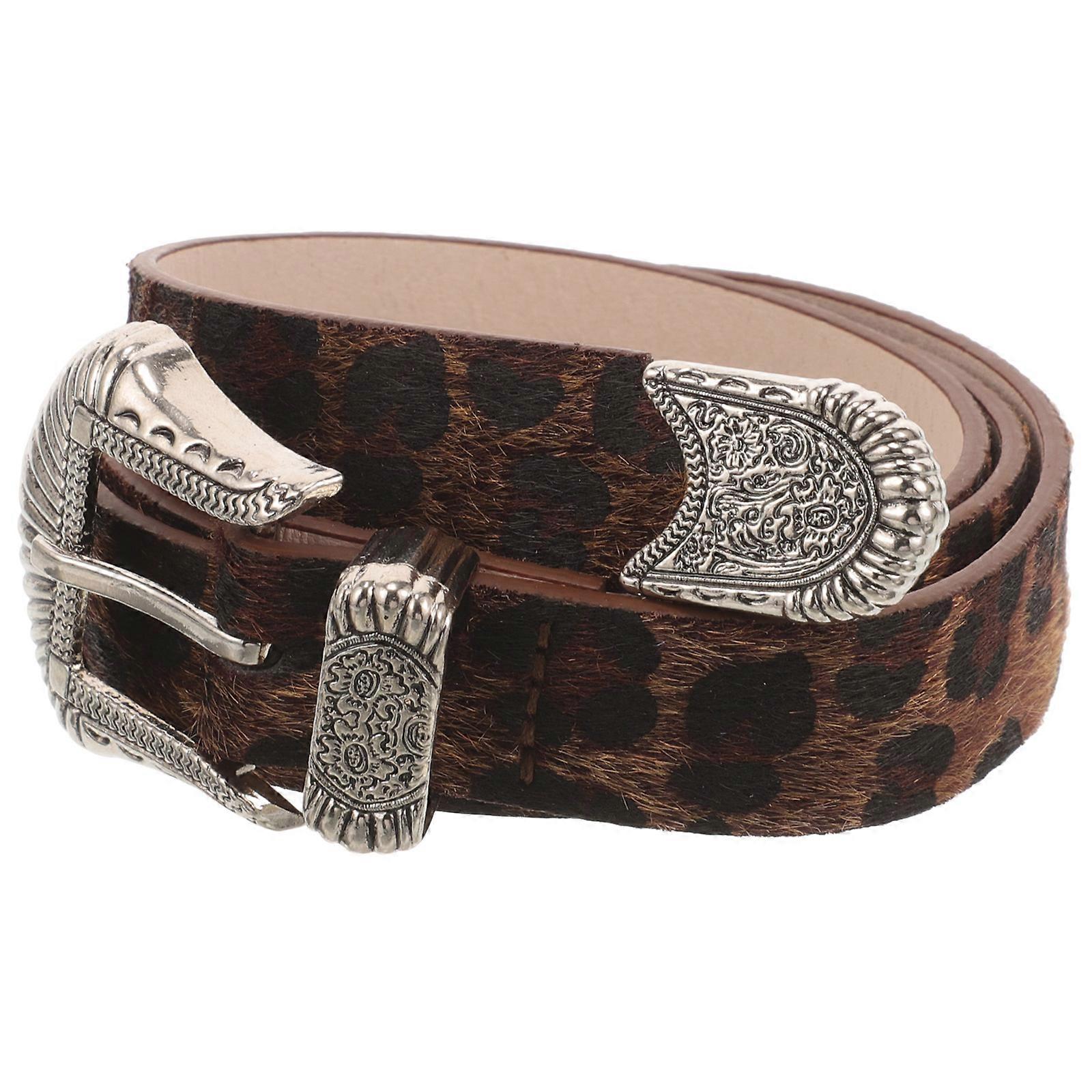 Women Belt Vintage Waist Enhancement Rectangular Buckle Artificial Leather For Wedding 1Pcs