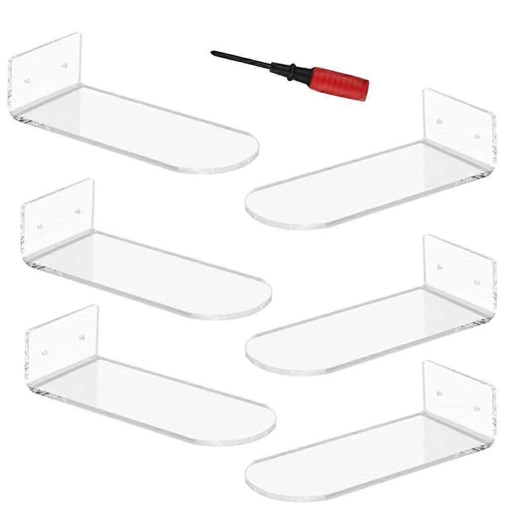 Floating Shoe Storage Rack Transparent Acrylic Home 6Pcs