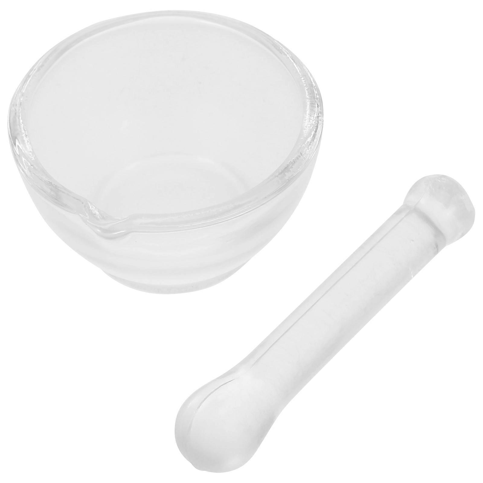 Pestle Set Glass Grinding Bowl For Chemical Experiments 1Set