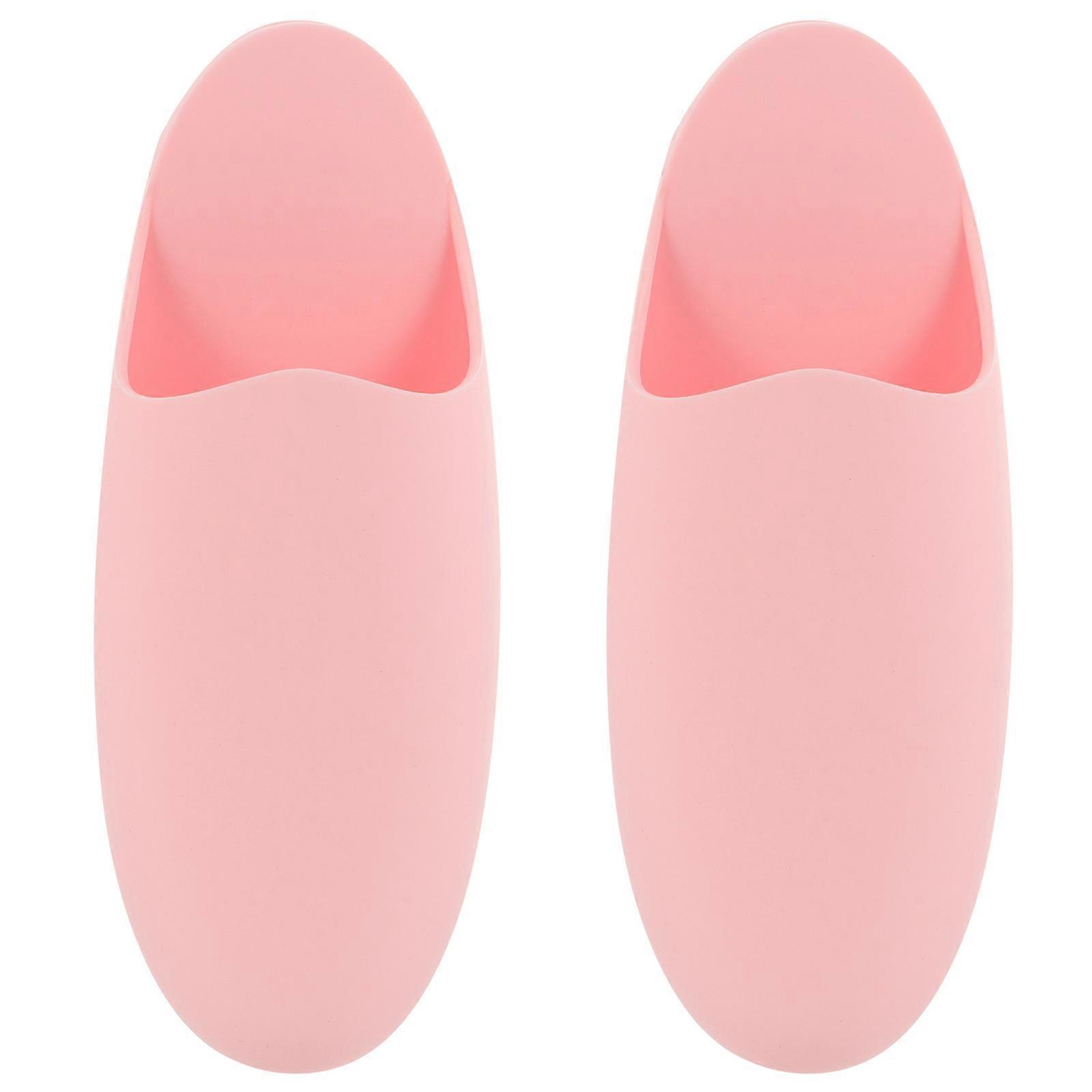 حامل فرشاة أسنان حائط الحمام حامل فرشاة أسنان كهربائية للاستخدام المنزلي الصرف الوردي 2 قطعة