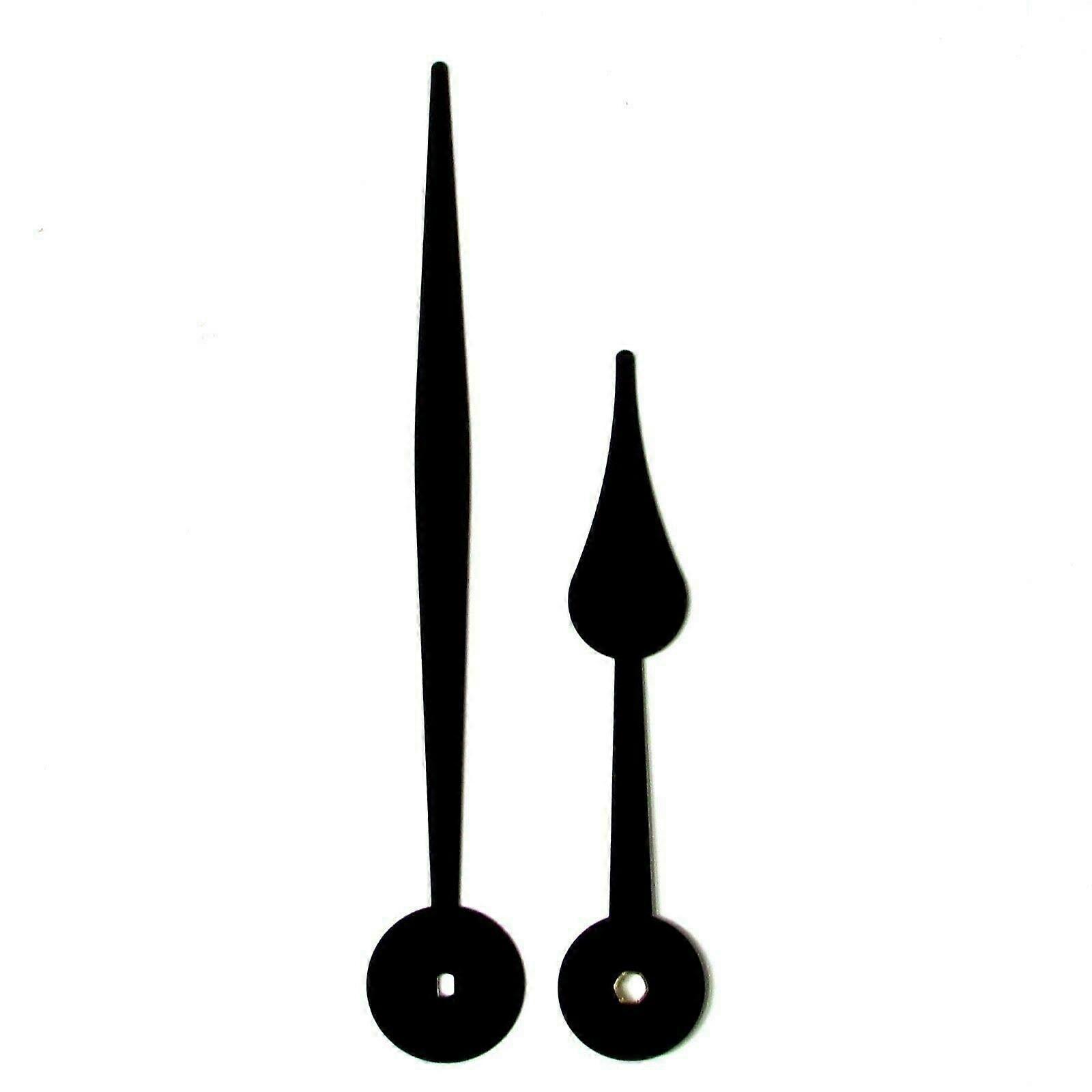 Replacement High Torque Euroshaft Watch Hands Compatible with UTS Hermle Kienzle Junghans German Movements  Black, 170 mm Pointed Black Ref: 8708