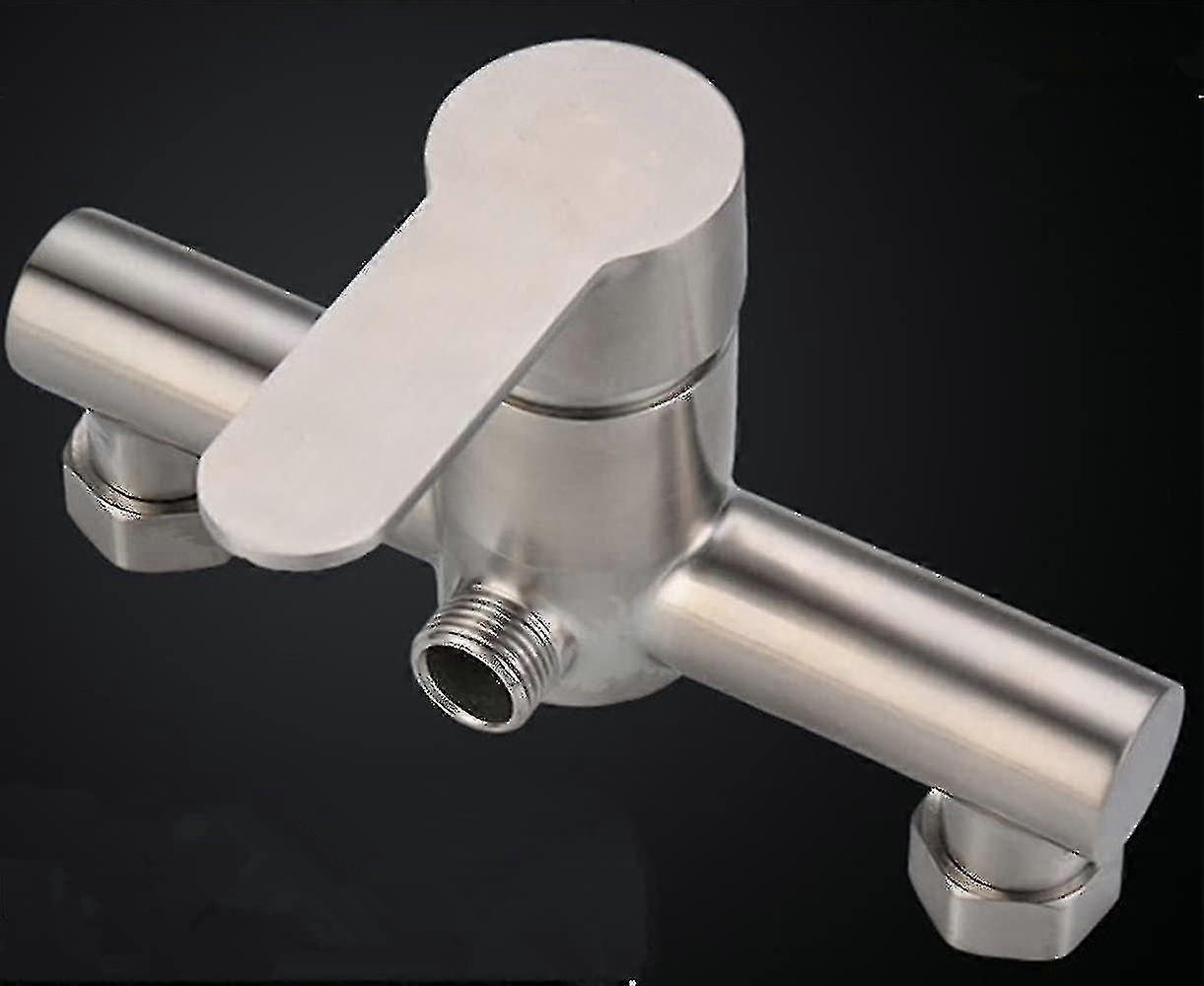 壁掛け式ステンレスシャワー混合栓（冷水・温水兼用シングルレバー）